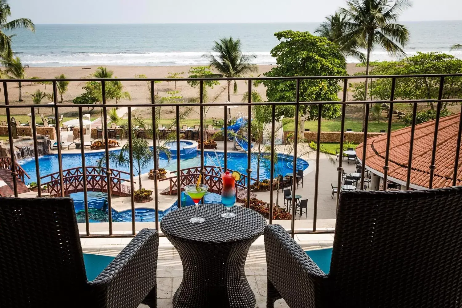 Balcony/Terrace, Pool View in Crocs Resort & Casino