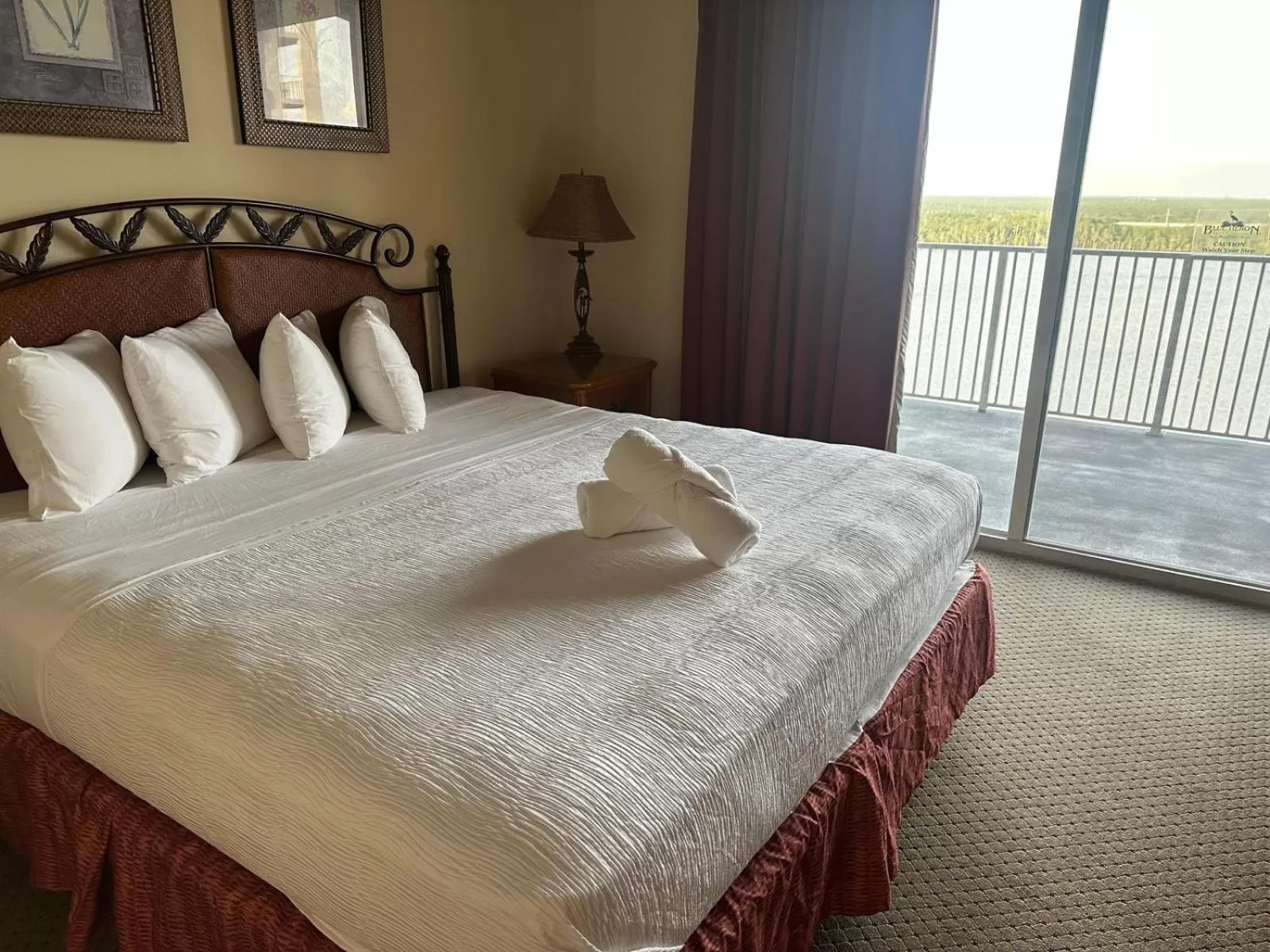 Bedroom, Bed in Penthouse Close to Disney area and Malls water view