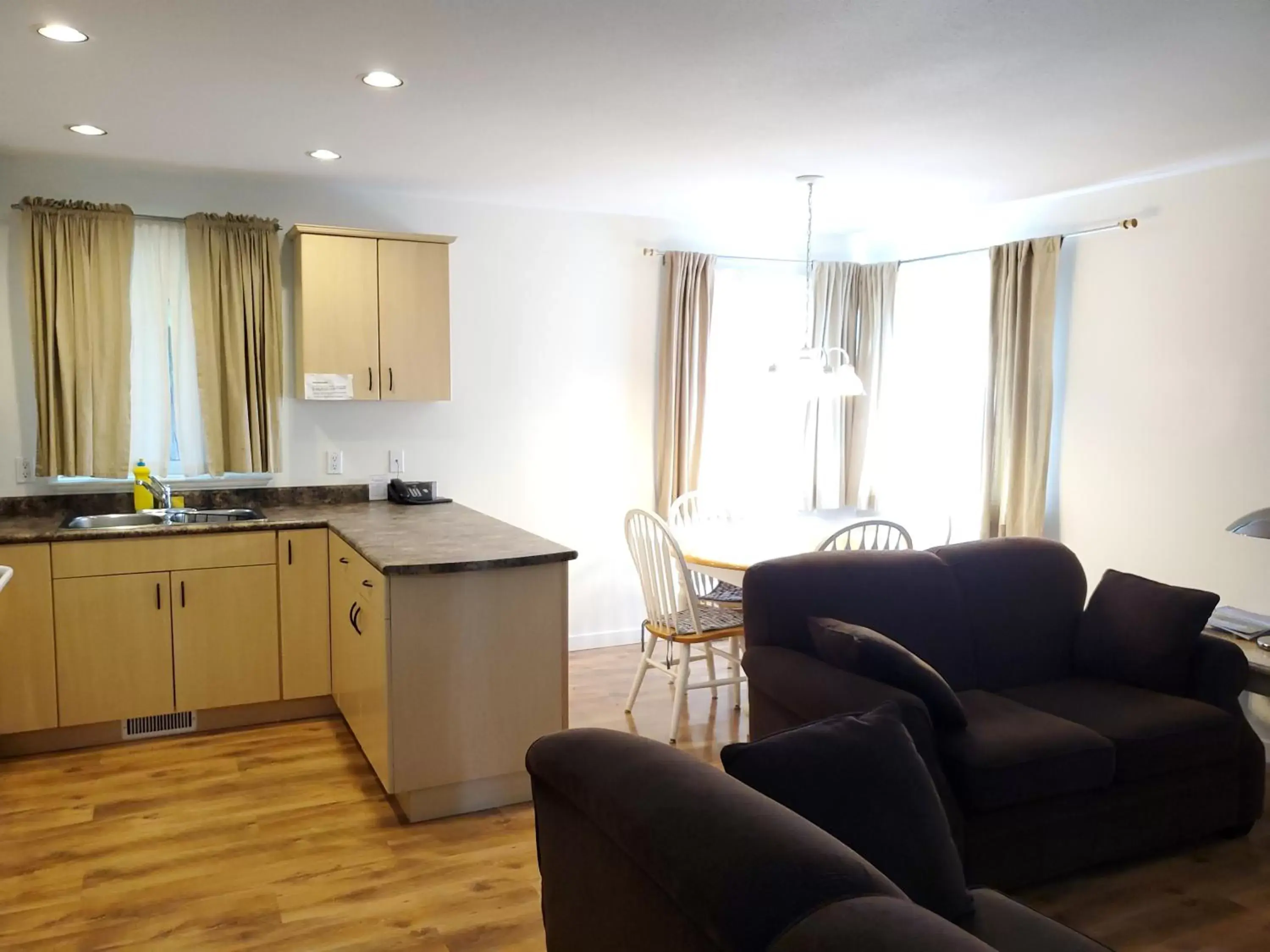 Living room, Kitchen/Kitchenette in The Hitching Post Motel