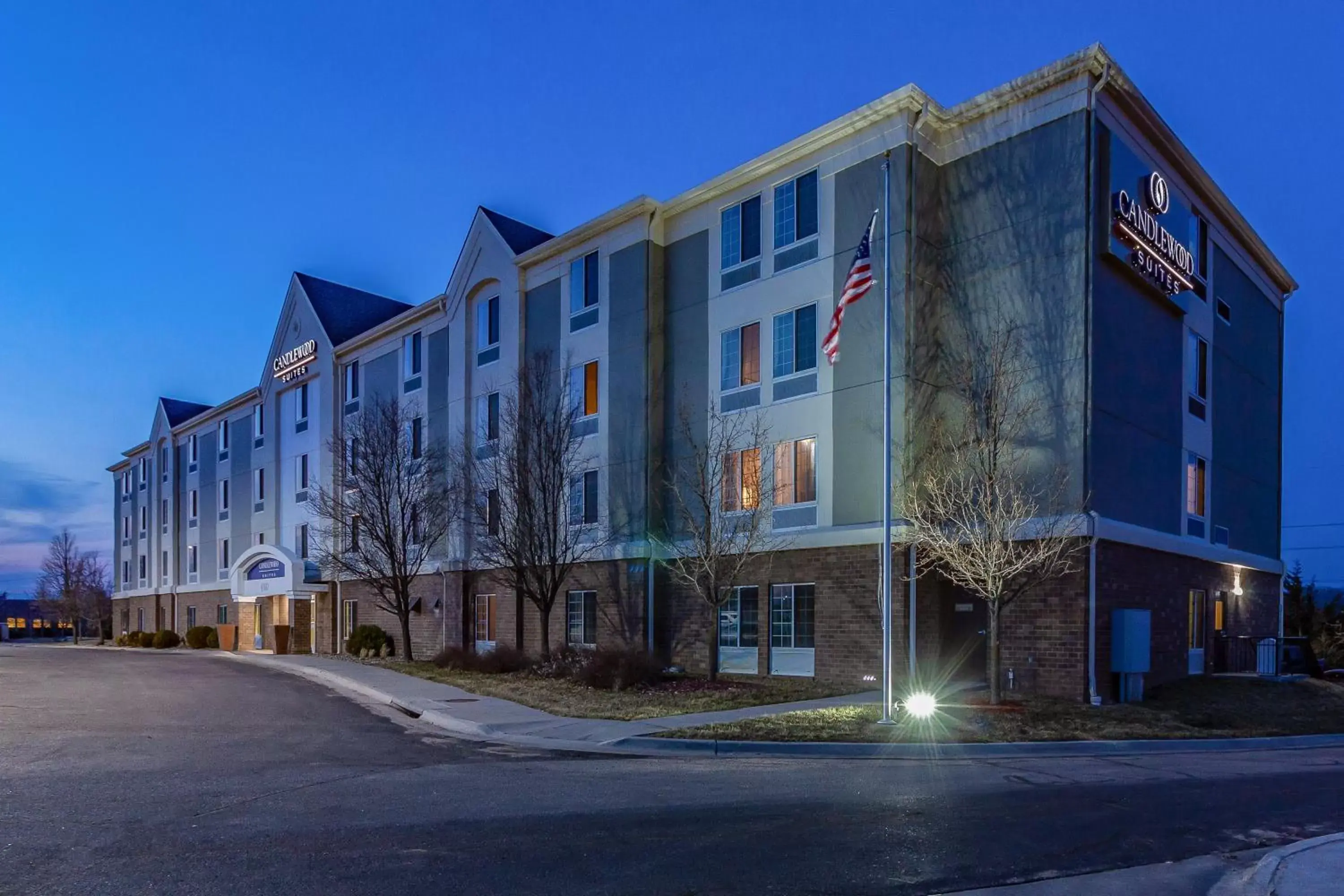 Property building in Candlewood Suites Lincoln, an IHG Hotel