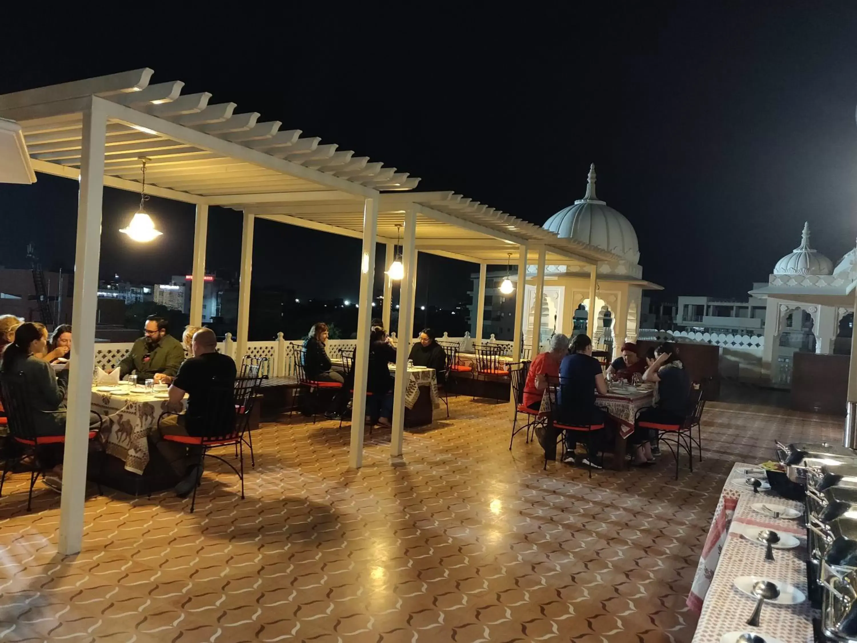 Balcony/Terrace, Restaurant/Places to Eat in Laxmi Palace Heritage Boutique Hotel