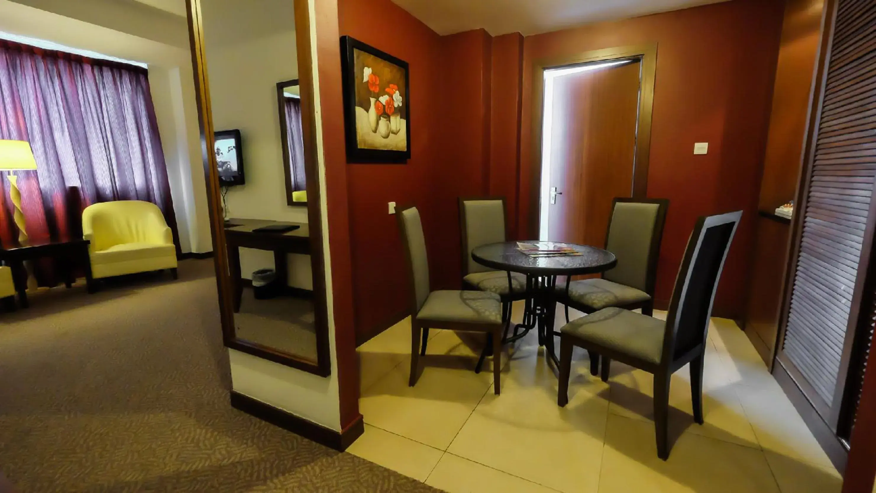 Dining area, Bed in Times Hotel Brunei Dining area, Bed in Times Hotel Brunei