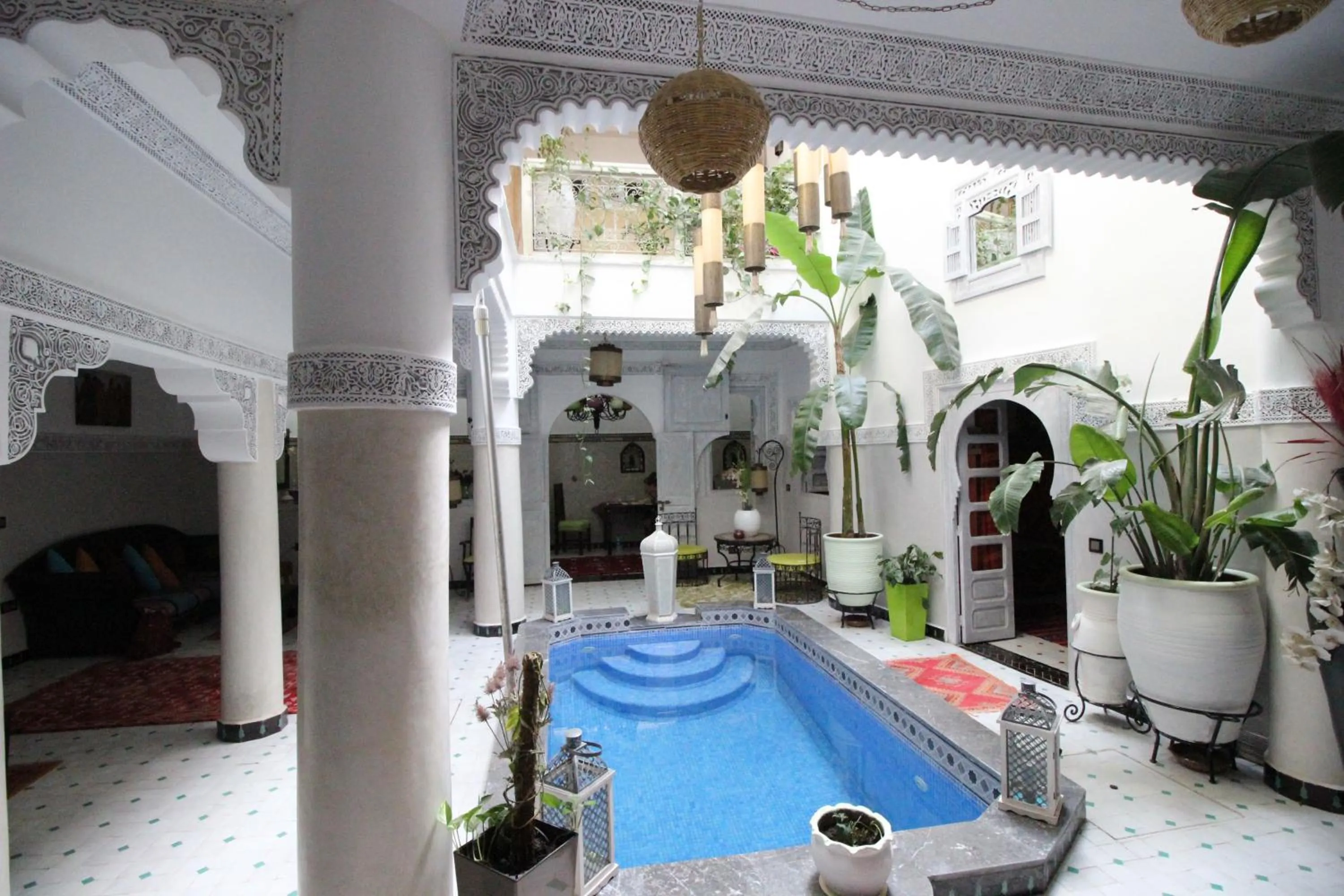 Pool view in Riad Eloise