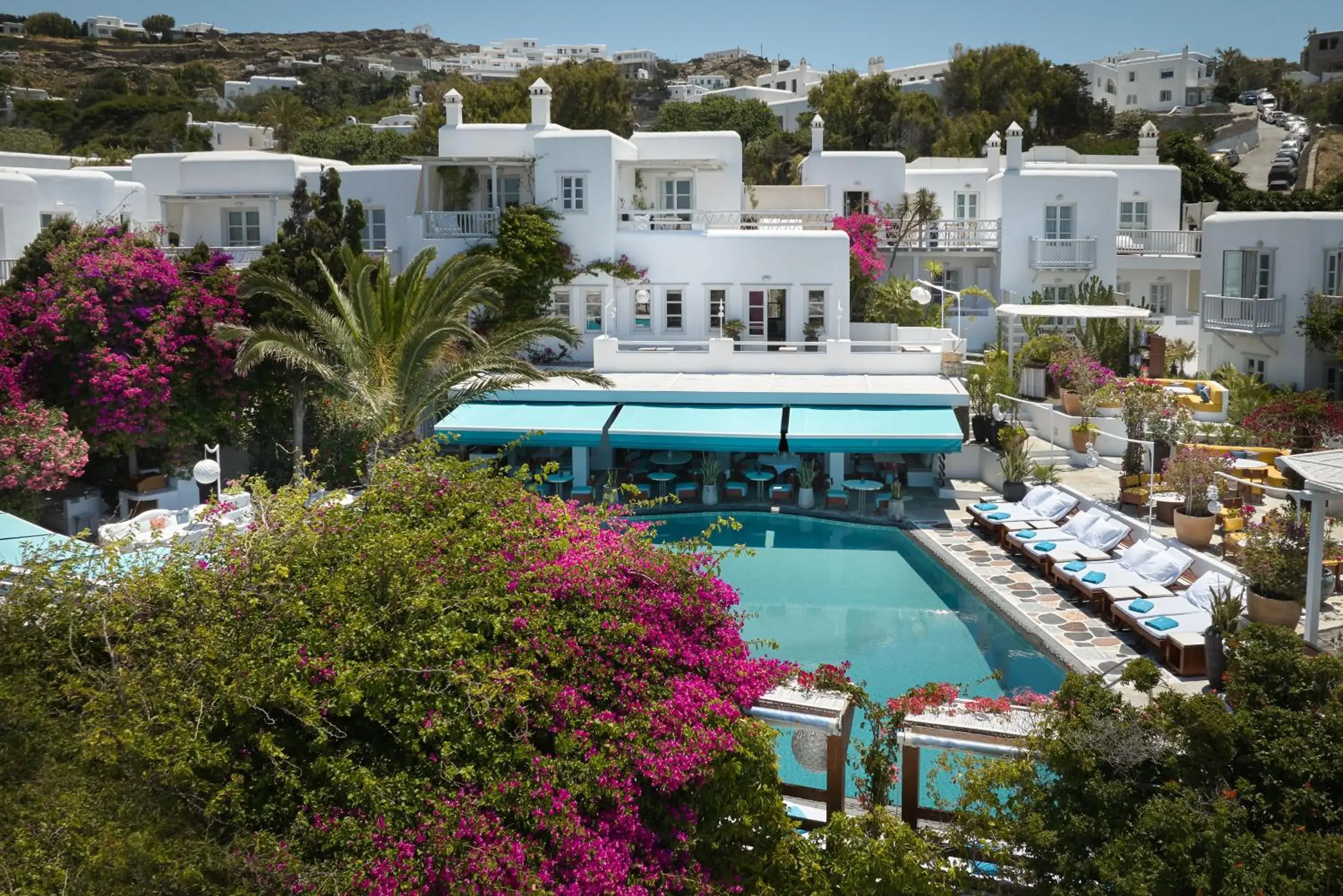 Swimming pool, Pool View in Belvedere Mykonos - Main Hotel