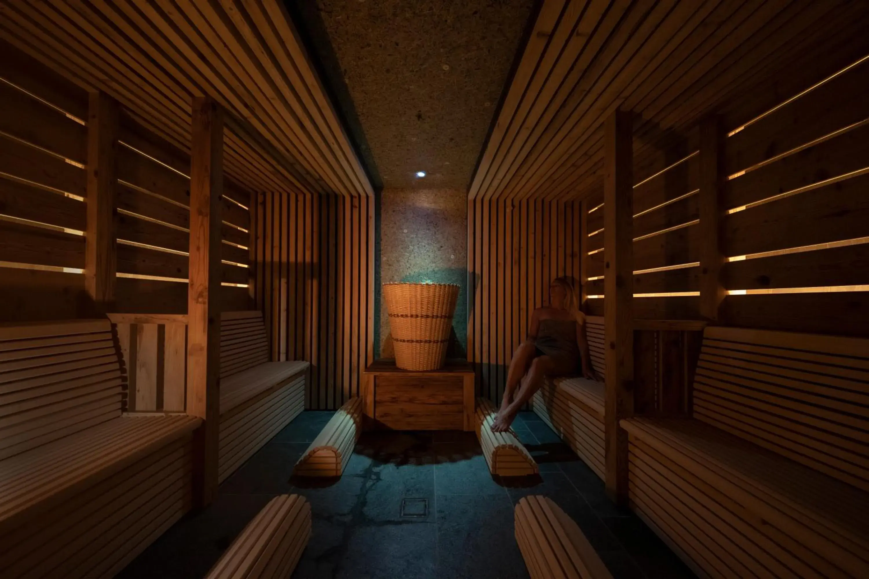 Sauna in Ciampedie Luxury Alpine Spa Hotel