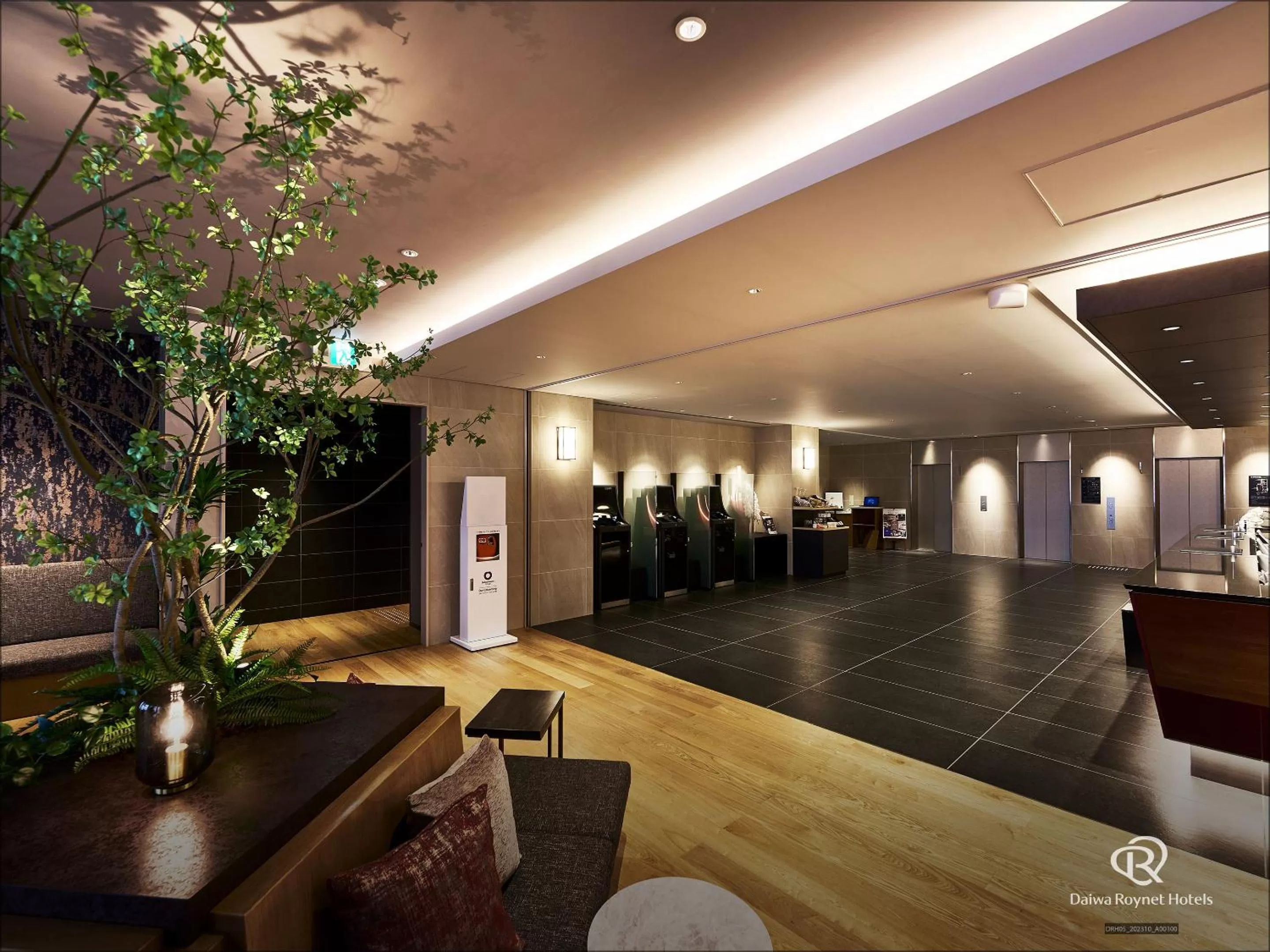 Lobby or reception in DEL style Osaka-Shinsaibashi by Daiwa Roynet Hotel