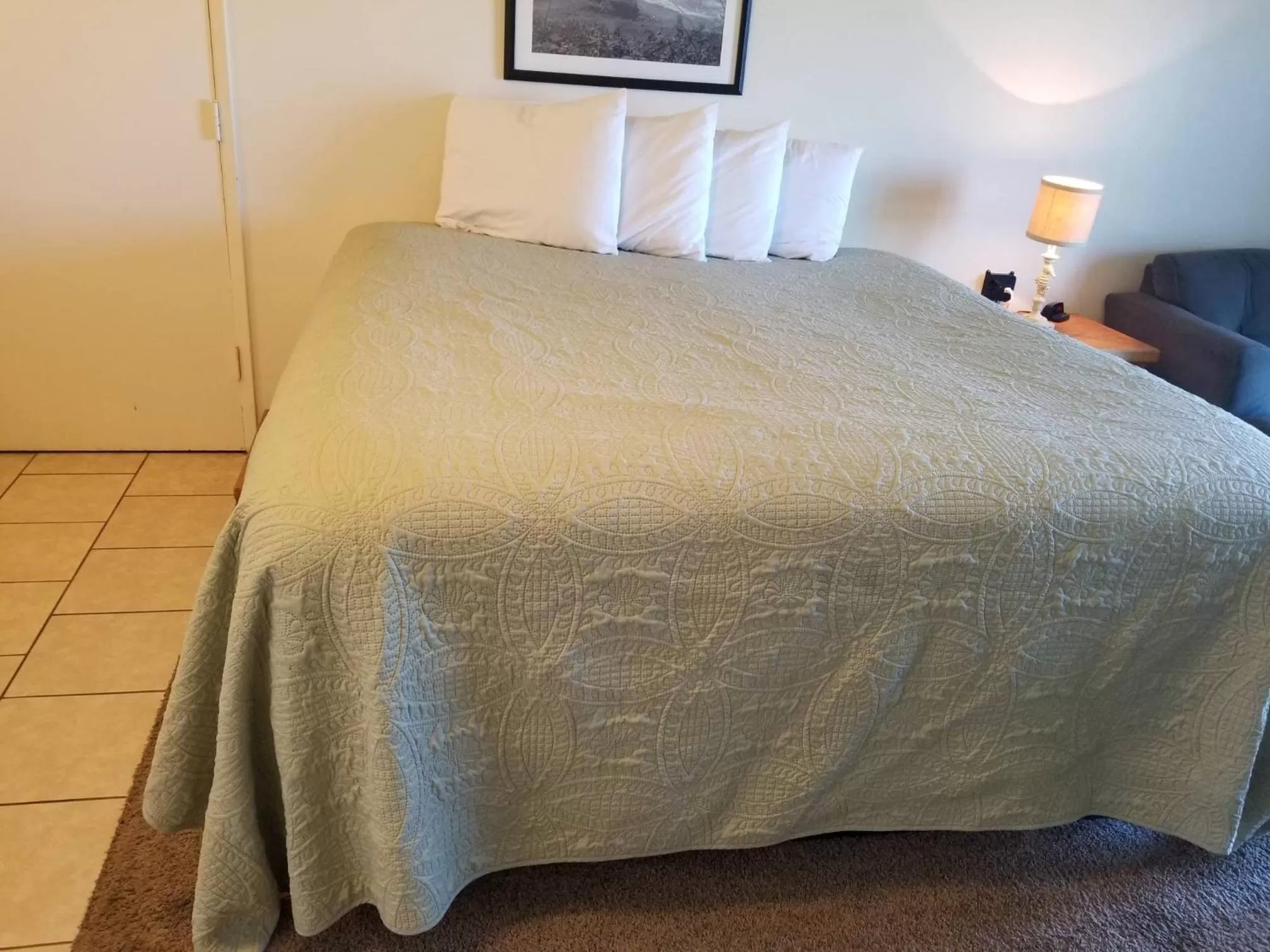 Bed in Silver Surf Motel