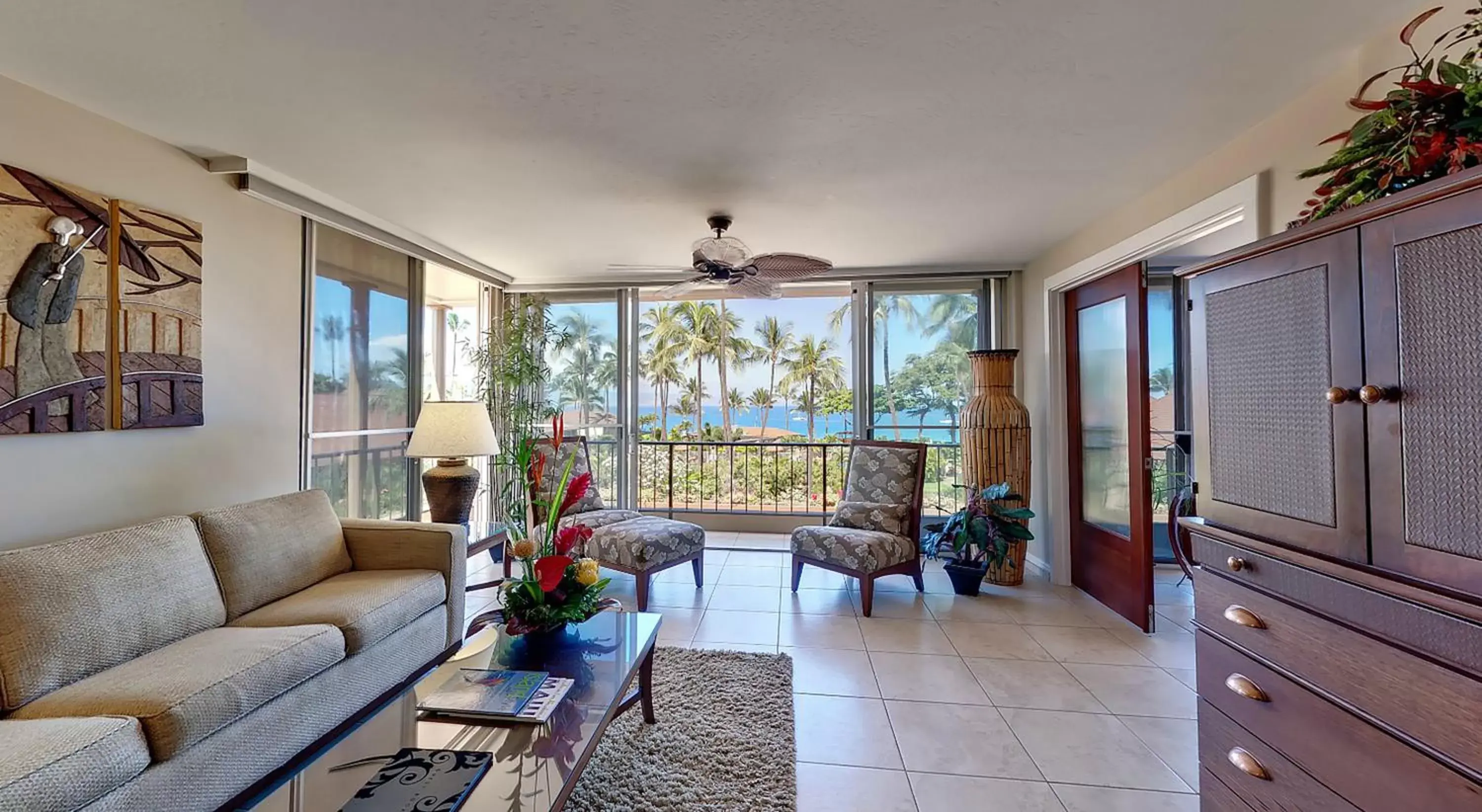 View (from property/room), Seating Area in Aston Maui Kaanapali Villas