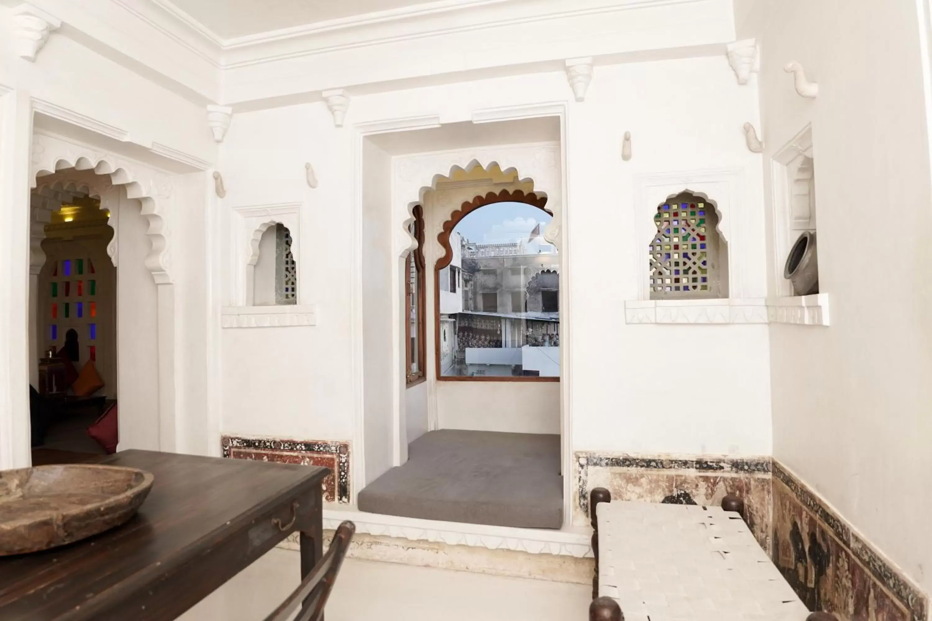 Seating area in Madri Haveli