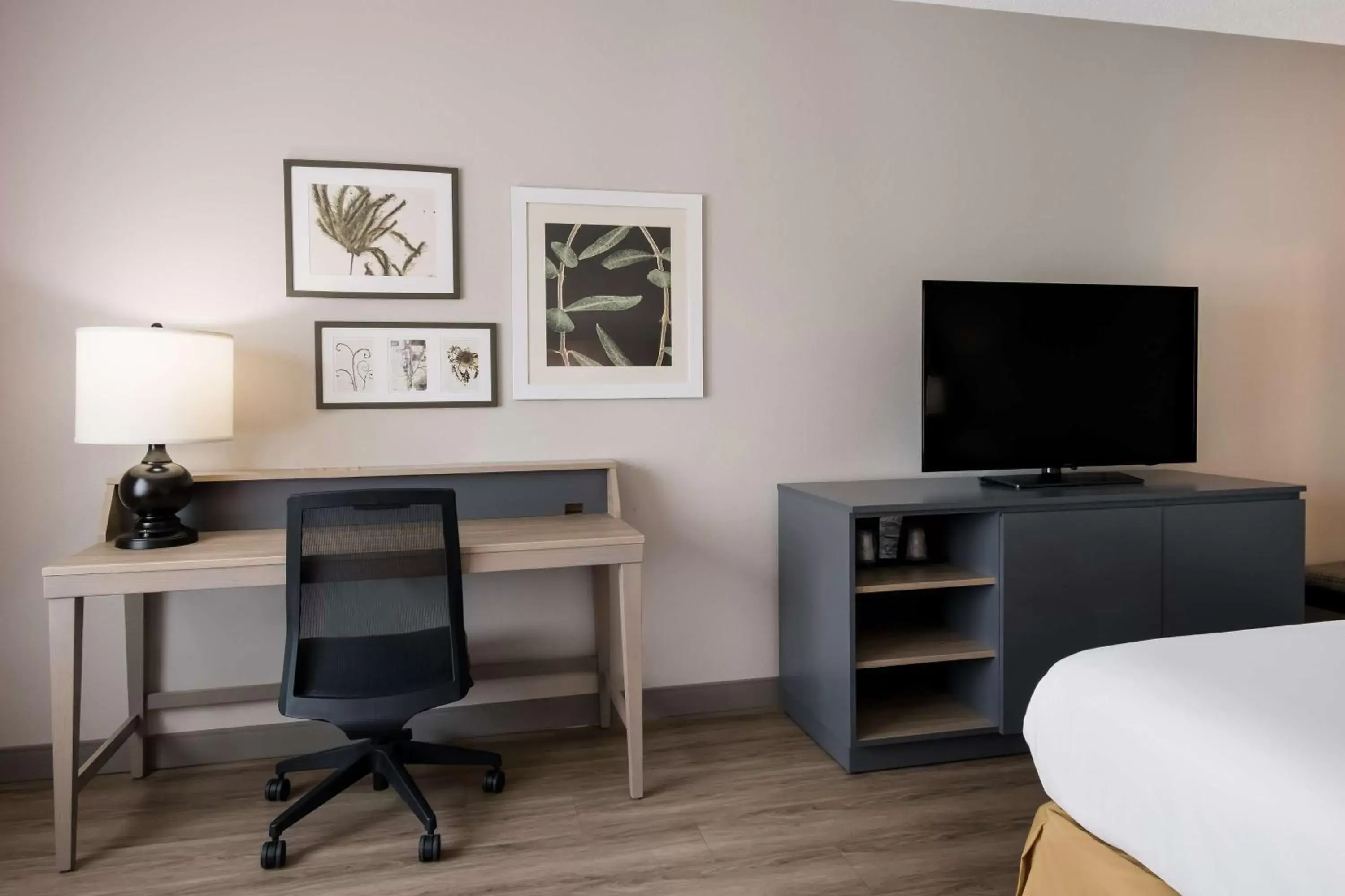 Bedroom, TV/Entertainment Center in Country Inn & Suites by Radisson, Harrisburg Northeast (Hershey), PA