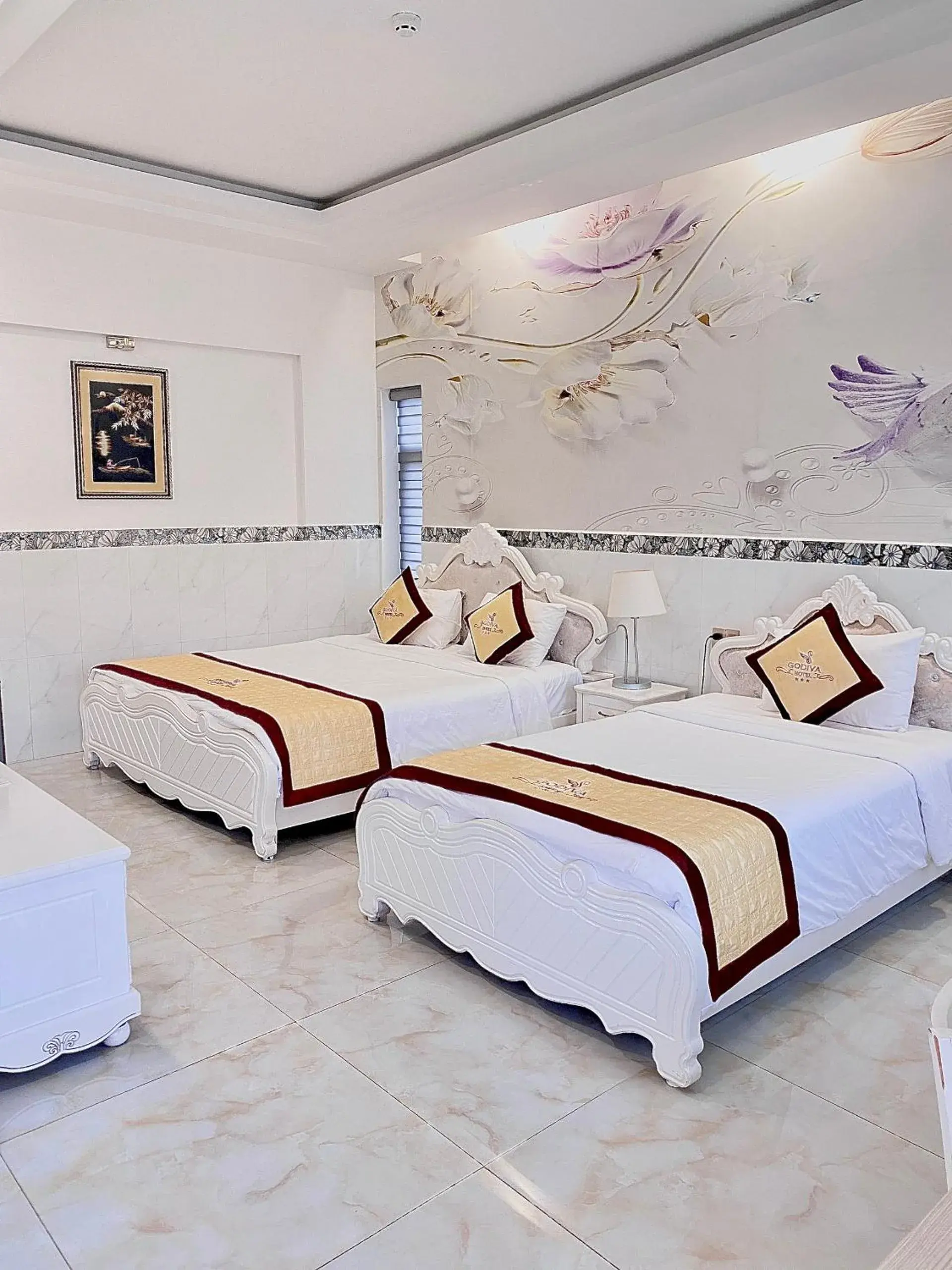 Living room, Bed in Godiva Villa Phu Quoc