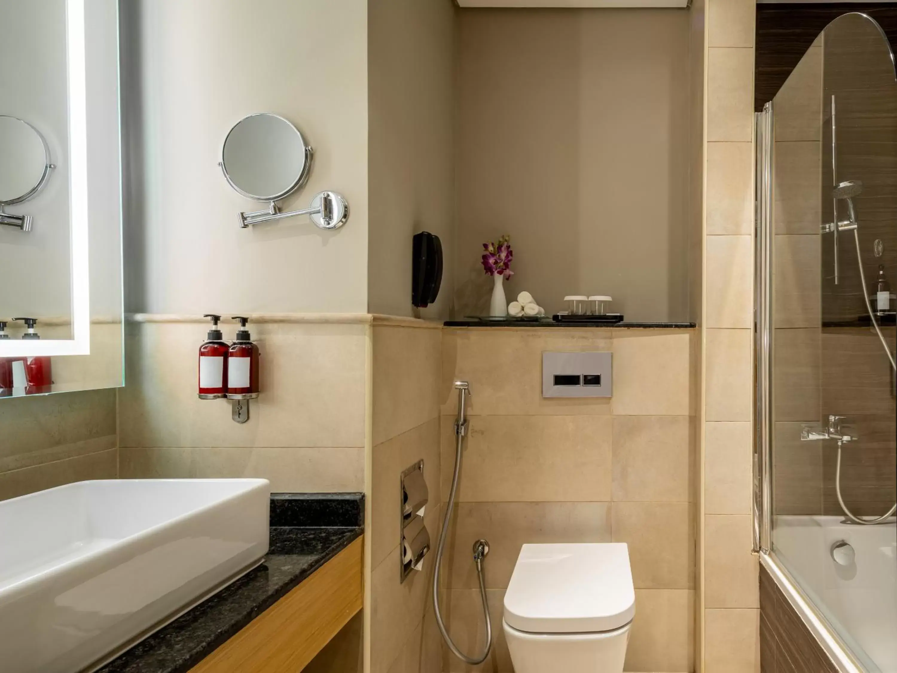 Shower, Bathroom in Flora Inn Hotel Dubai Airport