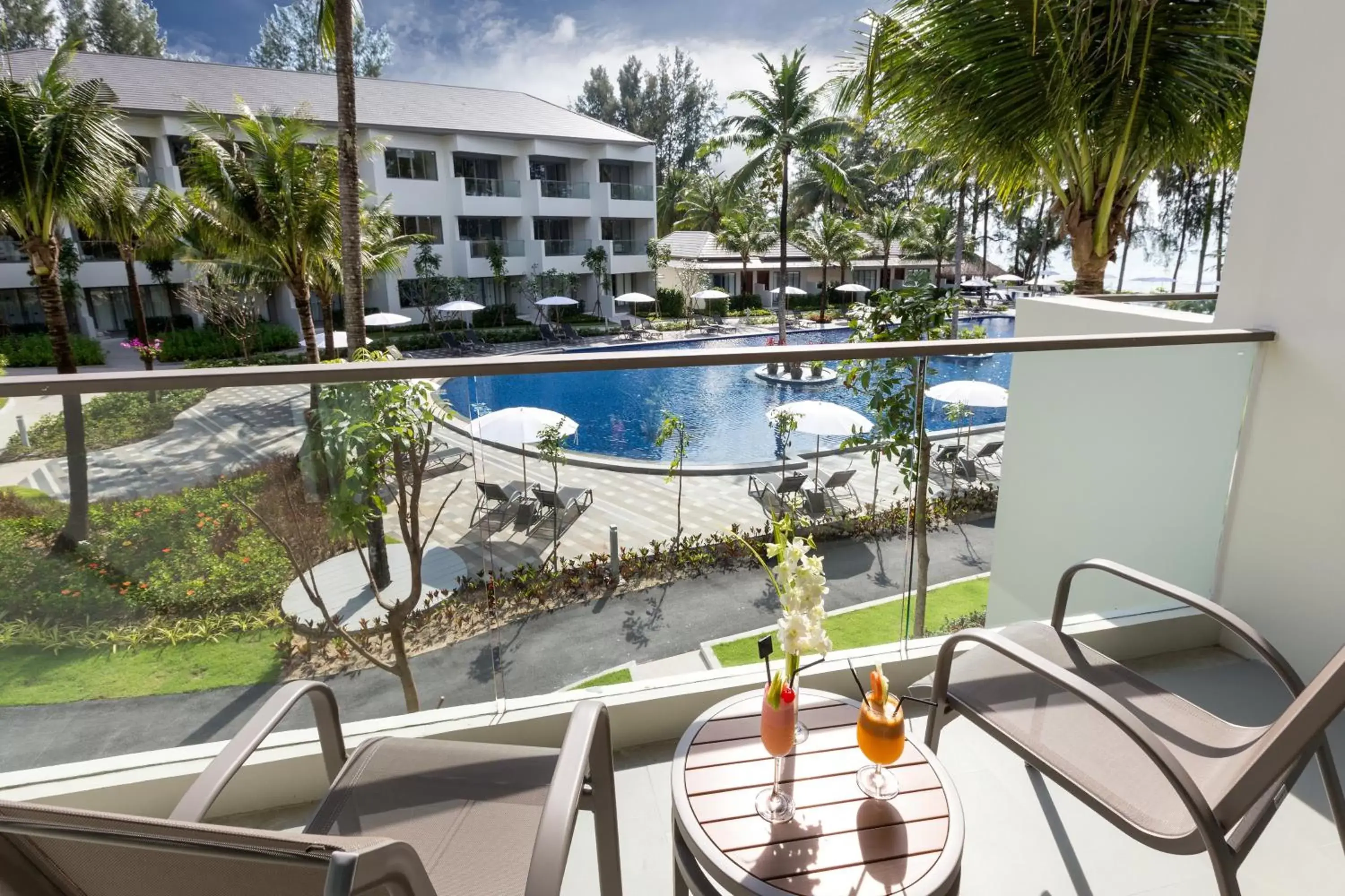 Balcony/Terrace, Pool View in X10 Khaolak Resort SHA Plus