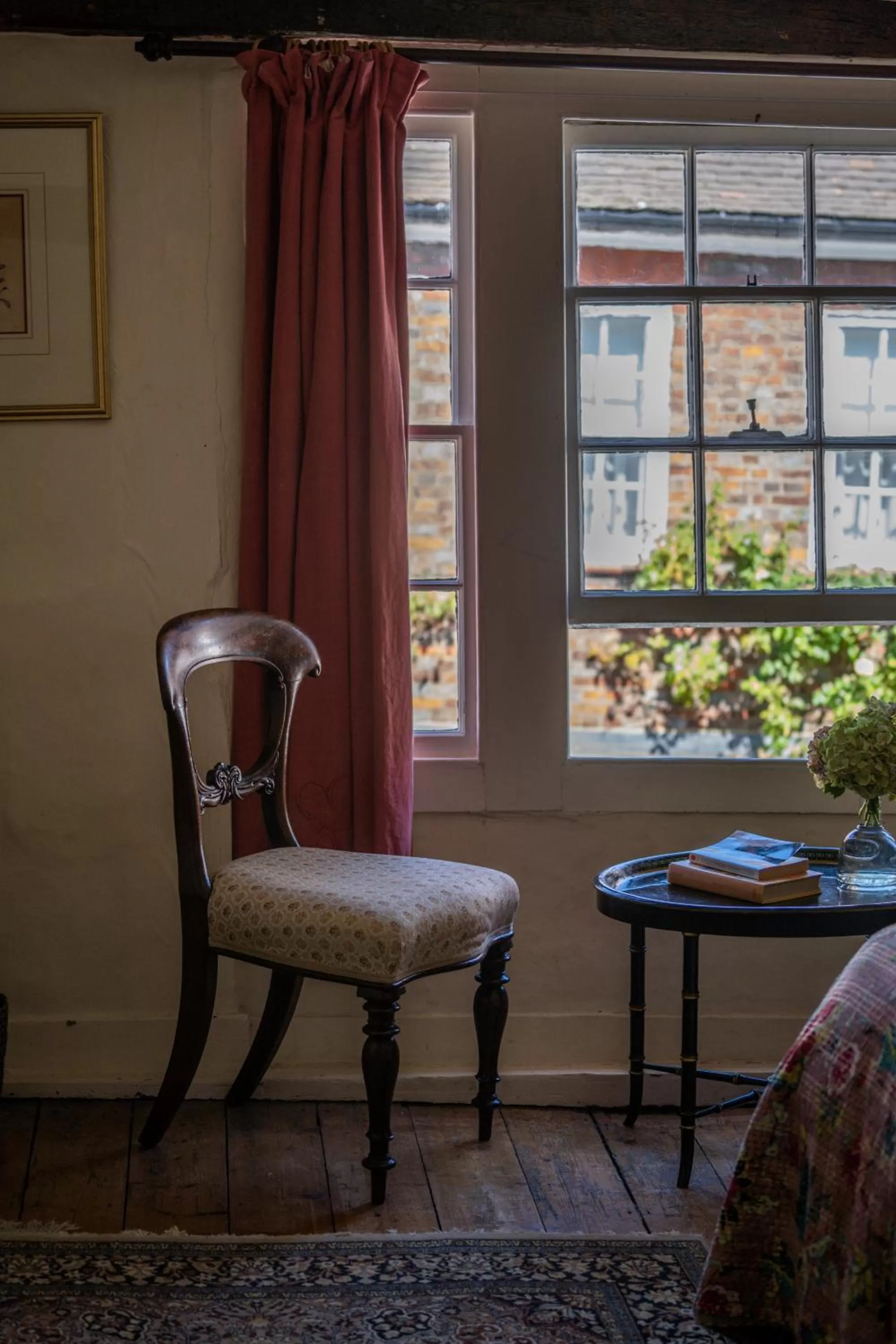 Bedroom, Seating Area in The House with Two Front Doors