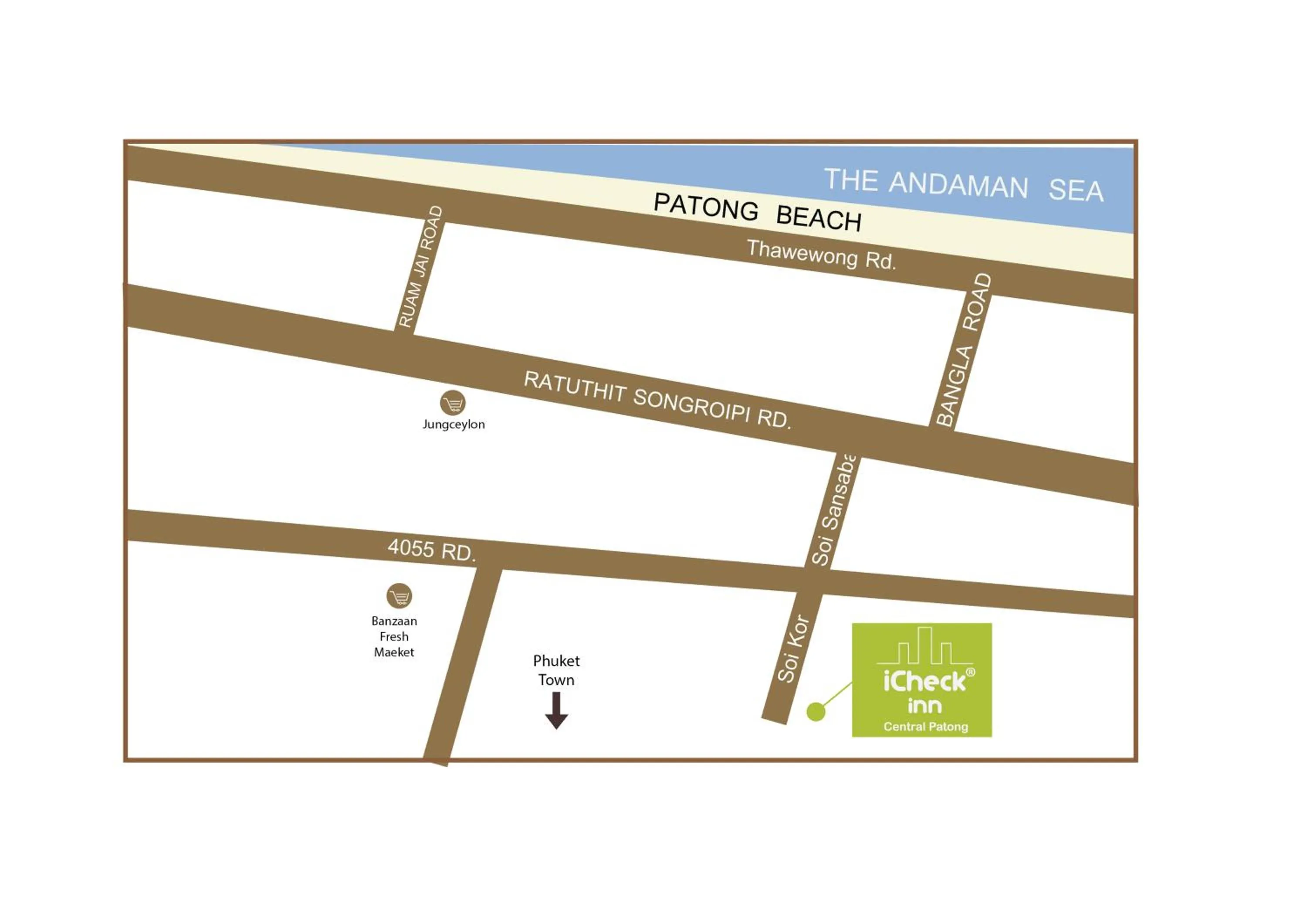 Location in iCheck inn Central Patong