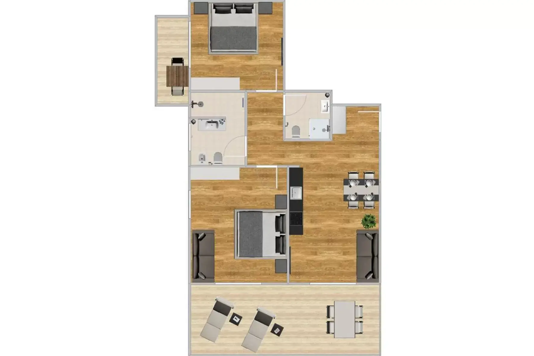 Floor Plan in K1 Mountain Chalet - Luxury Apartements