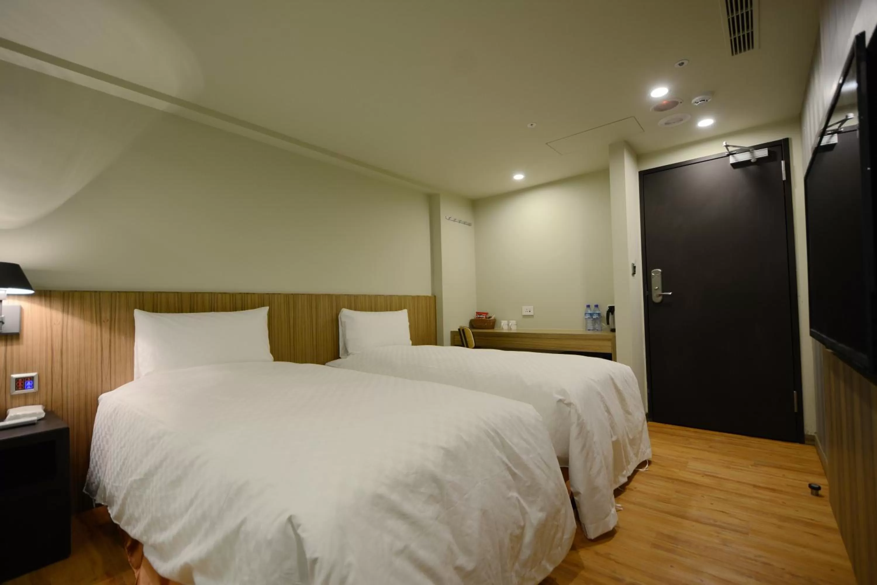 Decorative detail, Bed in Smile Inn - Taipei Main Station