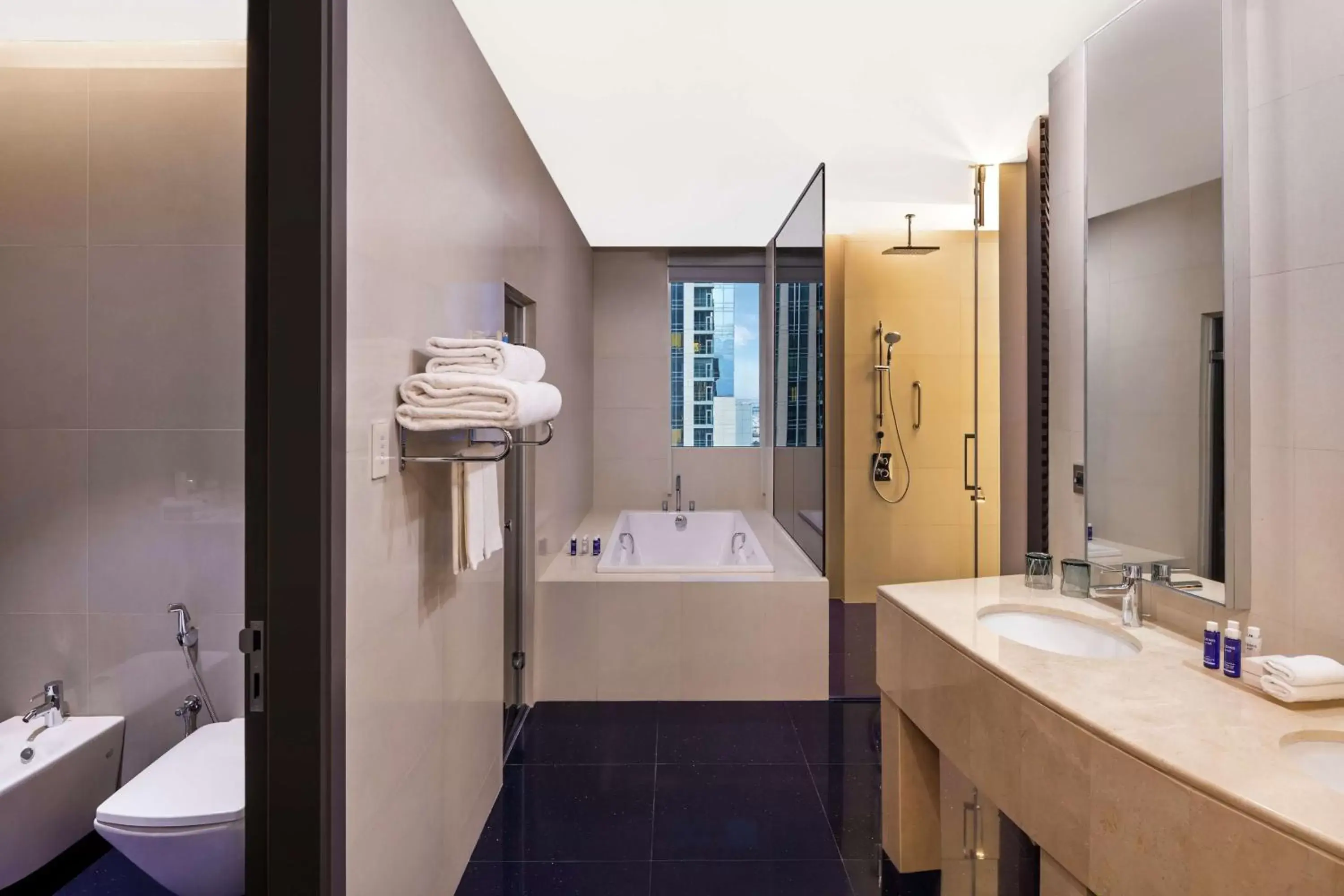Shower, Bathroom in V Hotel Dubai, Curio Collection by Hilton