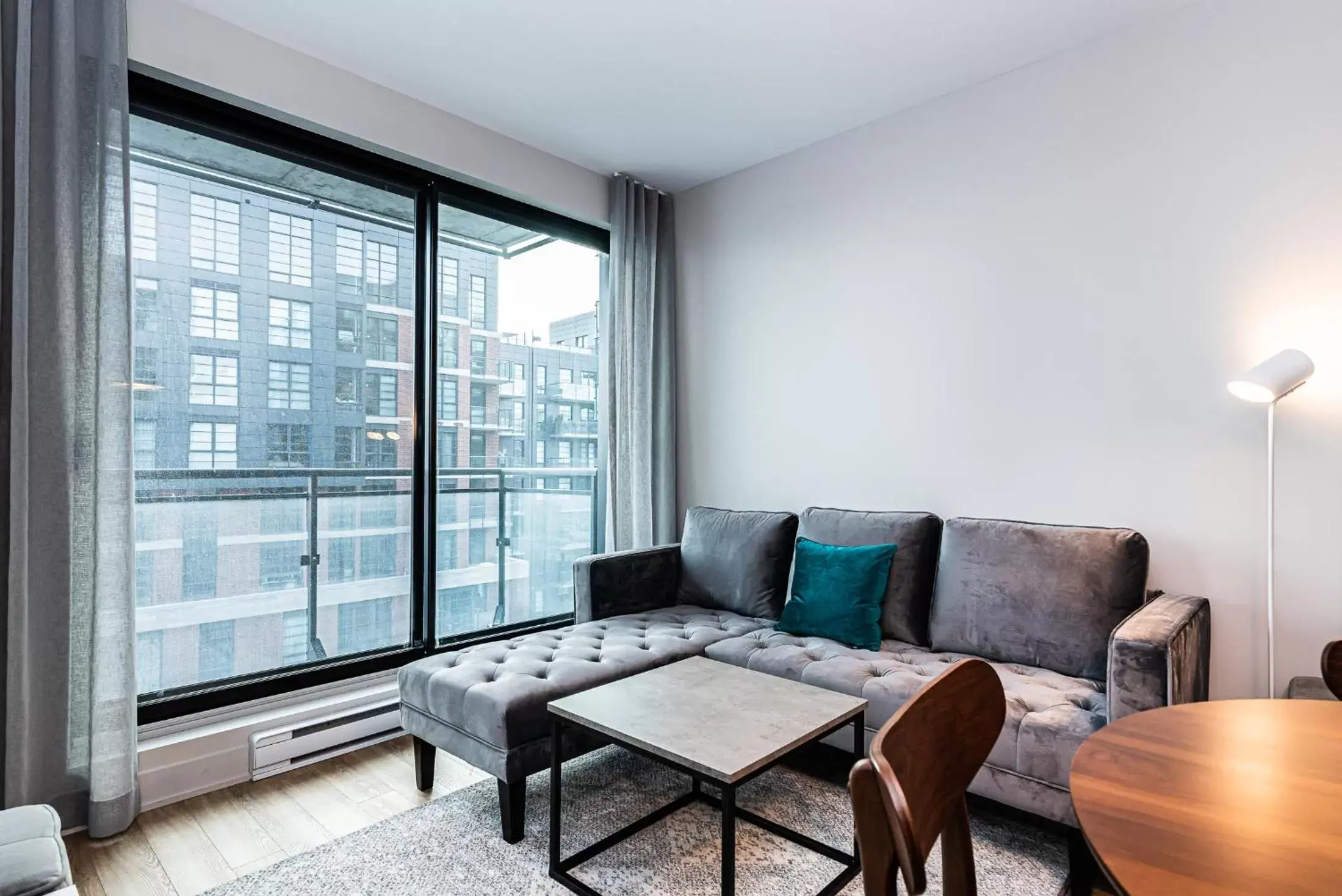 Living room, Seating Area in WRFY Griffintown Apartment