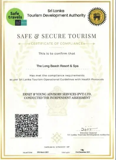 Logo/Certificate/Sign in The Long Beach Resort & Spa