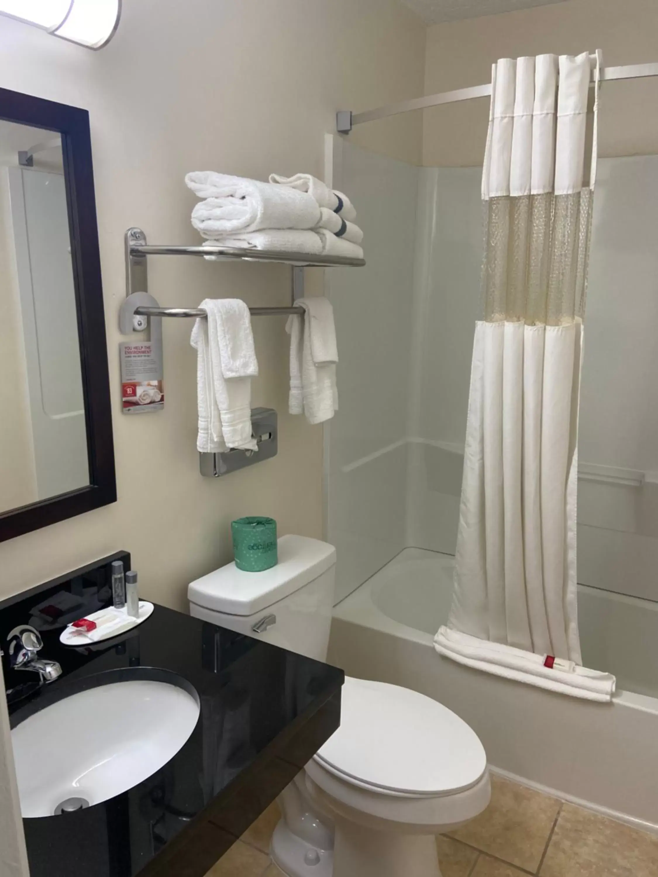 Bathroom in Ramada by Wyndham West Atlantic City