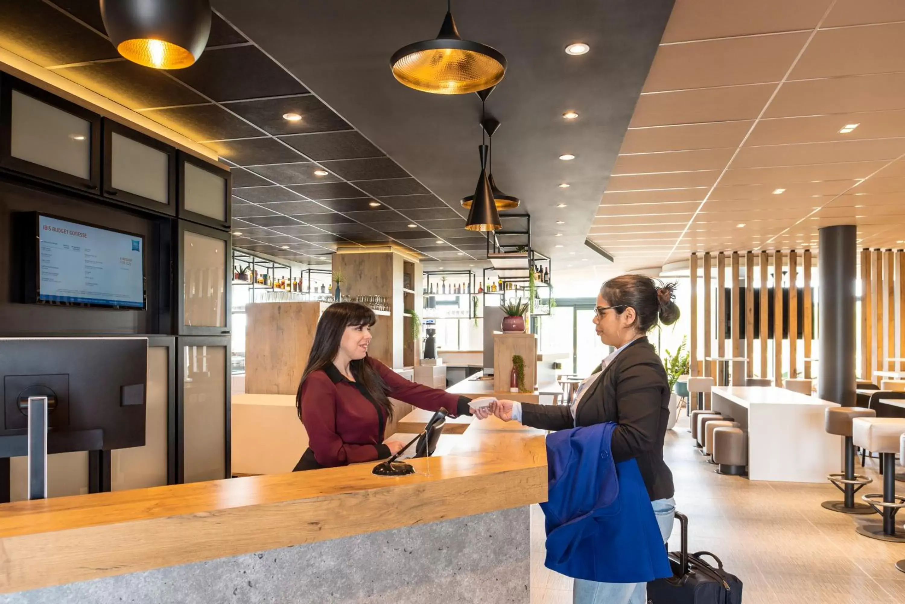 Lobby or reception in ibis budget Gonesse