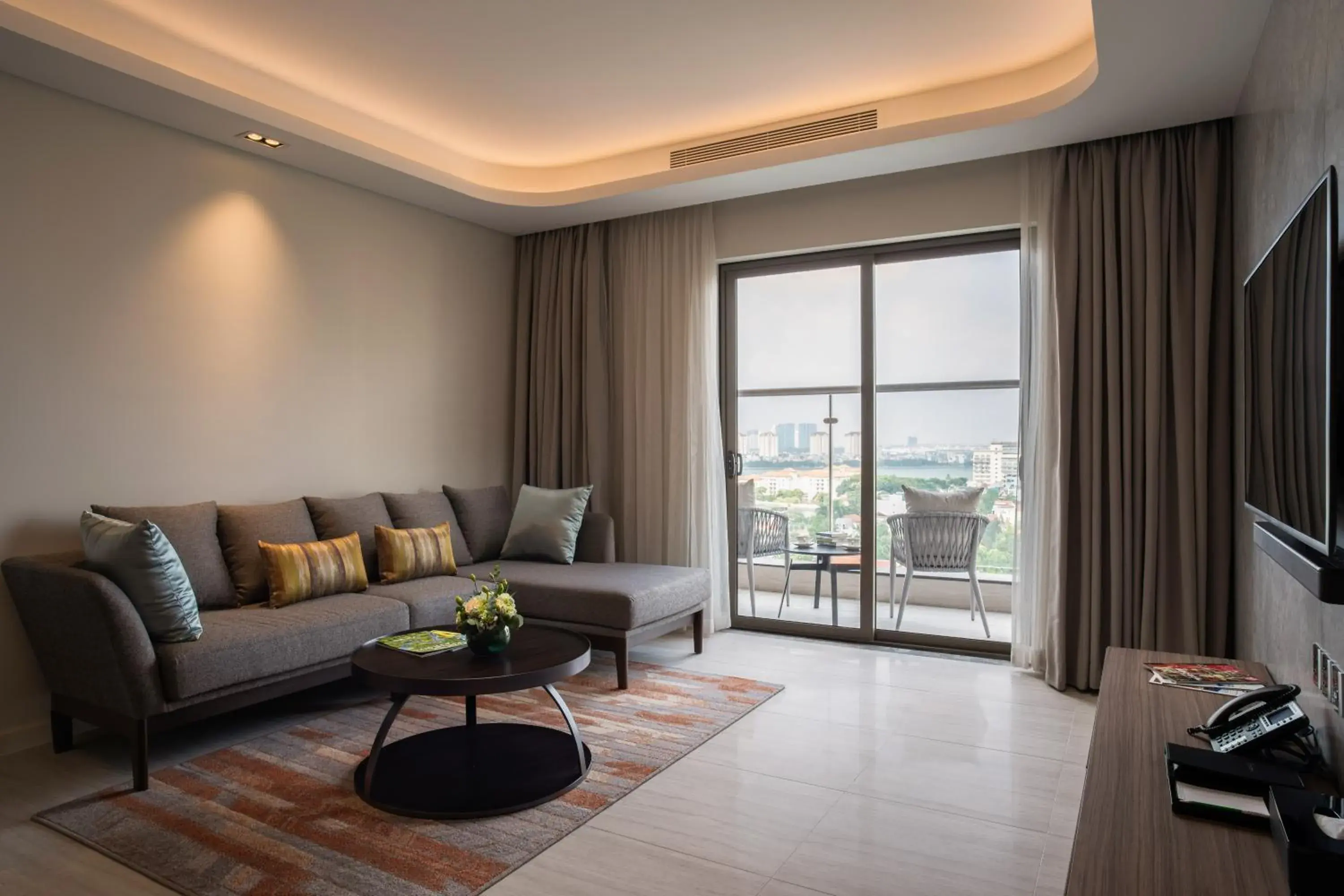 Living room, Seating Area in Oakwood Residence Hanoi