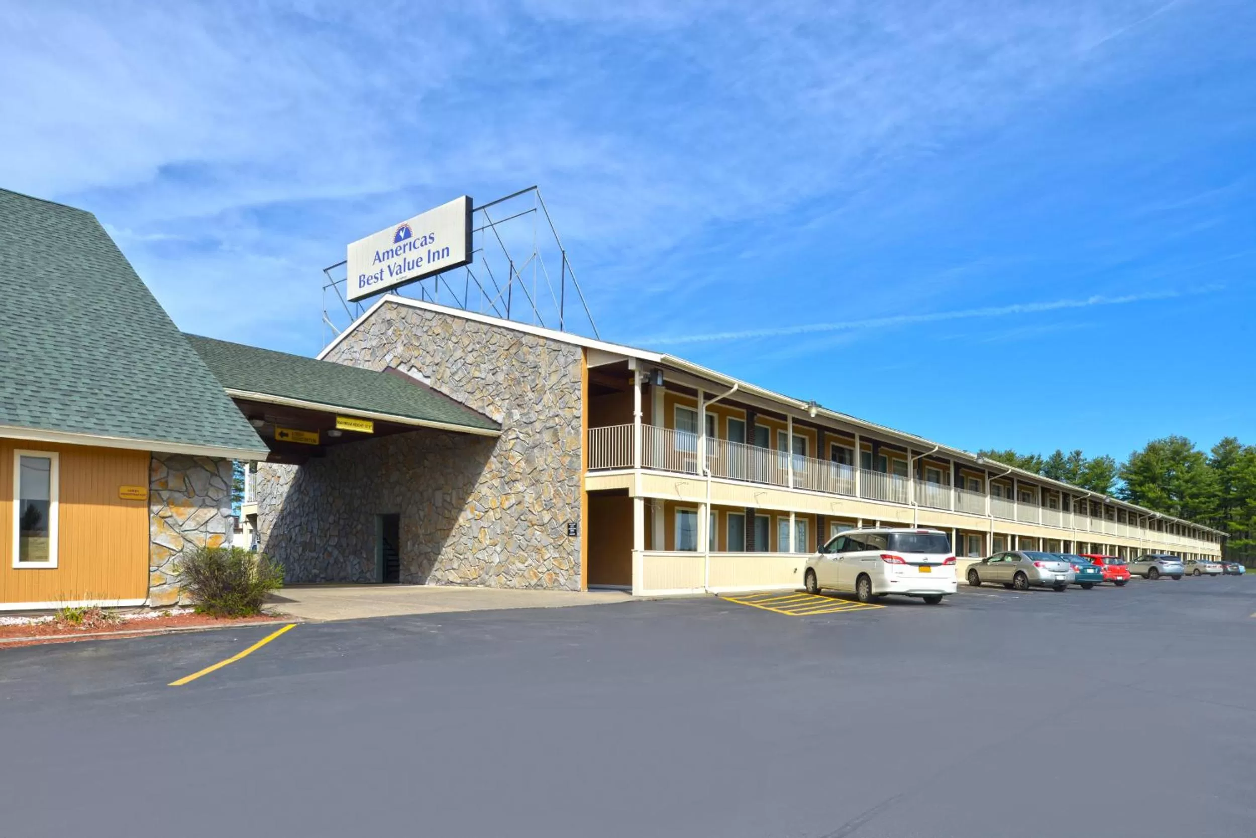 Property building in Americas Best Value Inn Plattsburgh