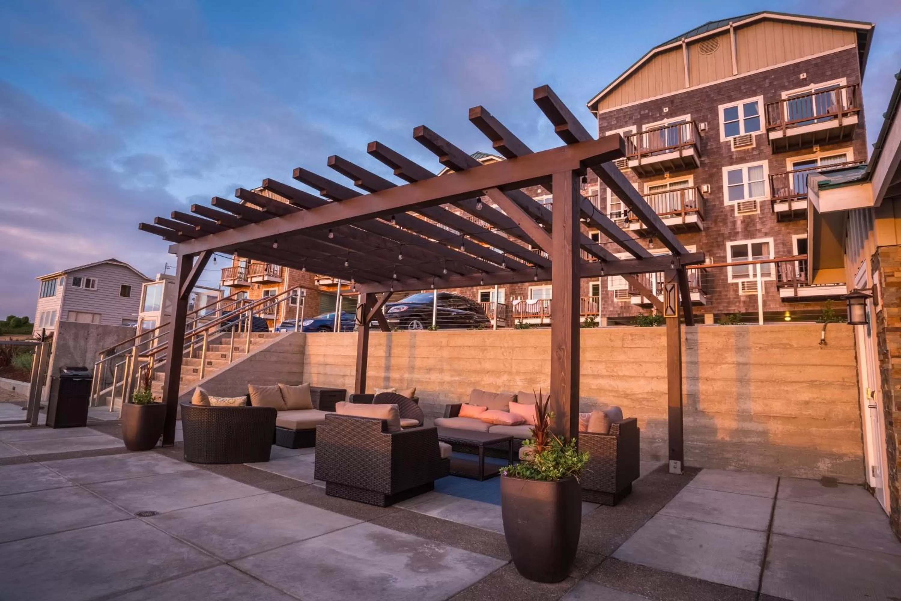 Patio in Inn at Nye Beach