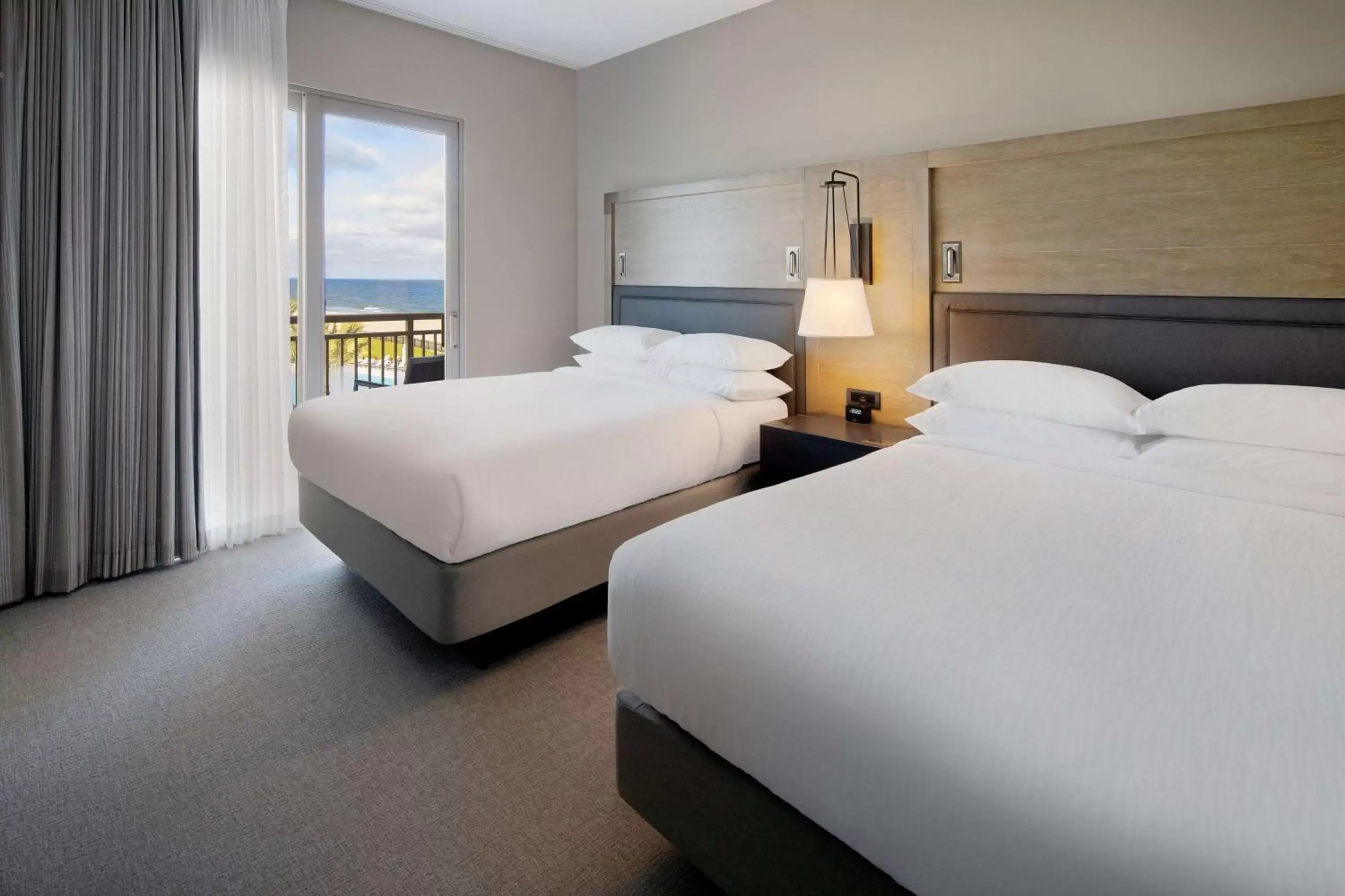 Bed in Embassy Suites St Augustine Beach Oceanfront Resort