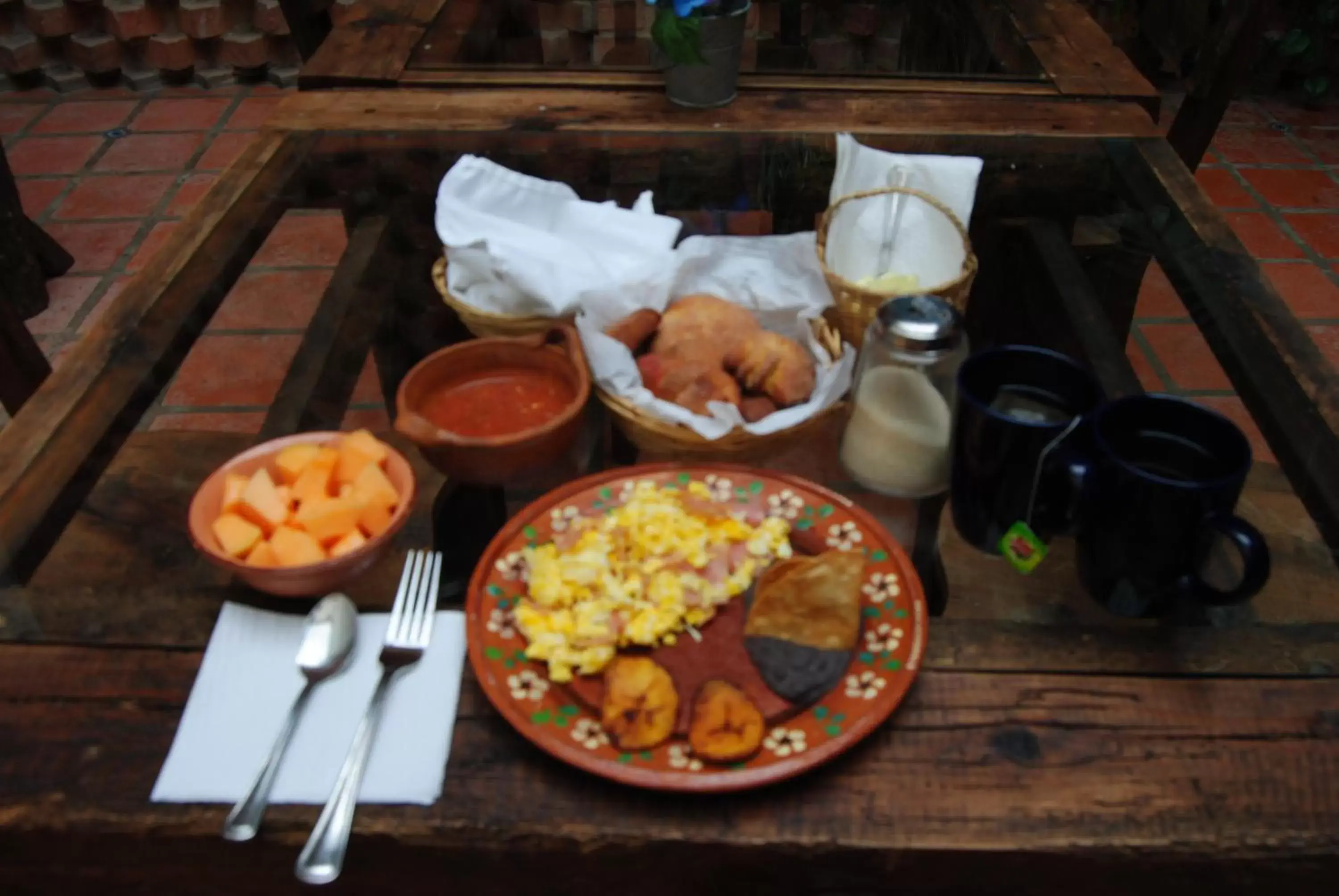 Continental breakfast in Hotel Casa Índigo