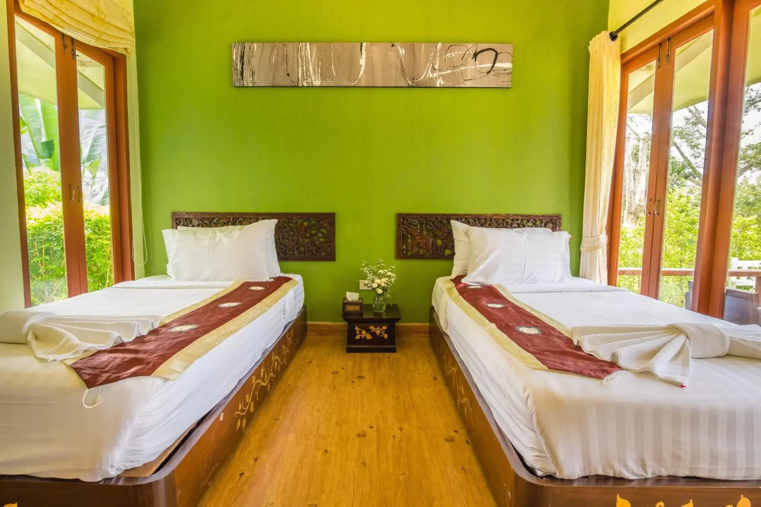 Bed in Pai Vieng Fah Resort