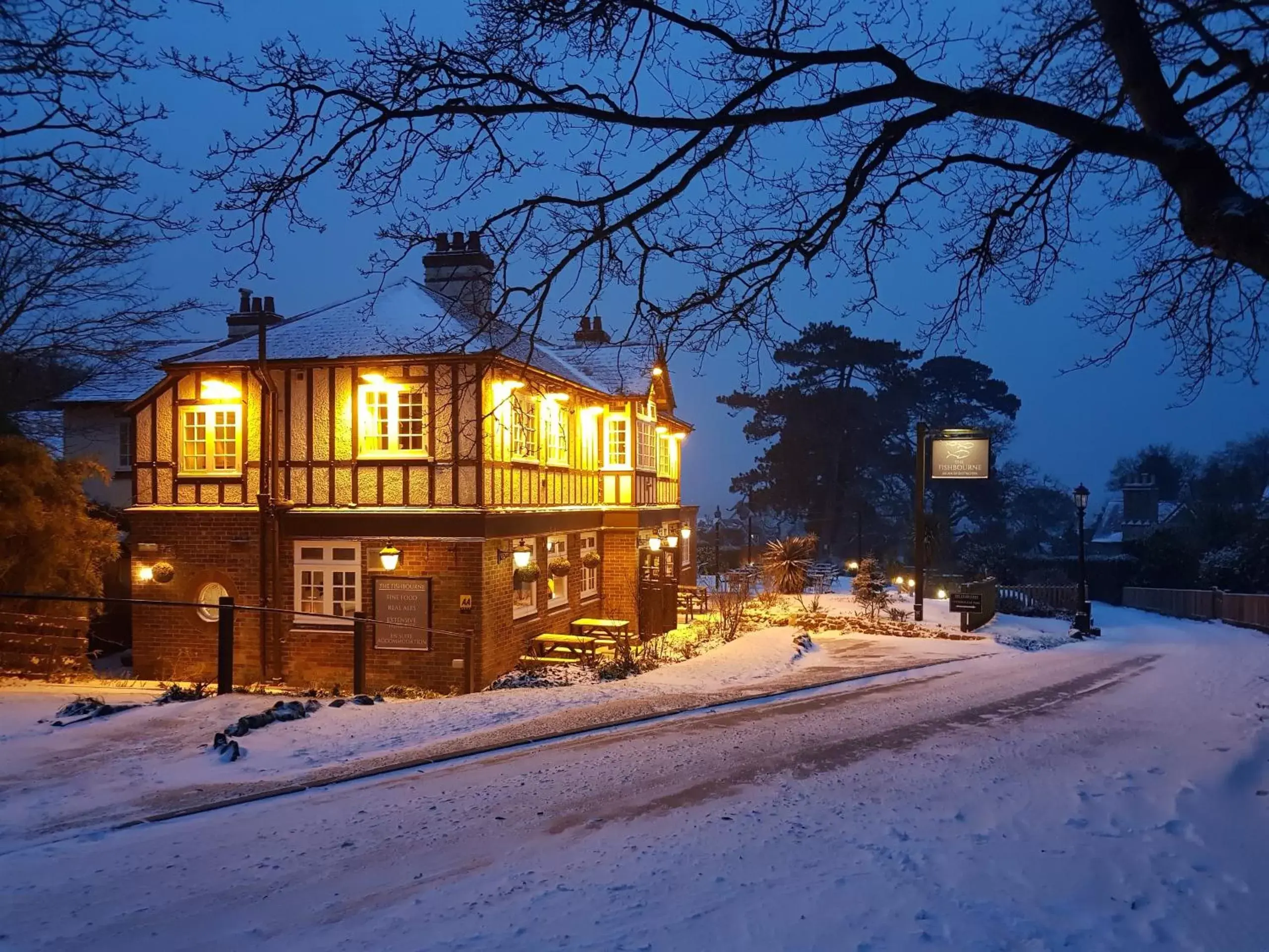 Property building, Winter in The Fishbourne