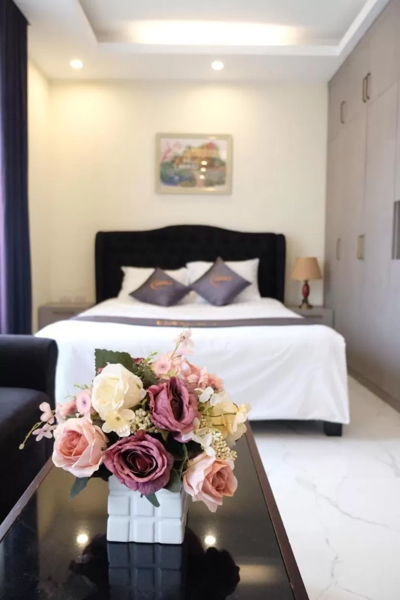 Bed in Aisha HOTELS and APARTMENTS