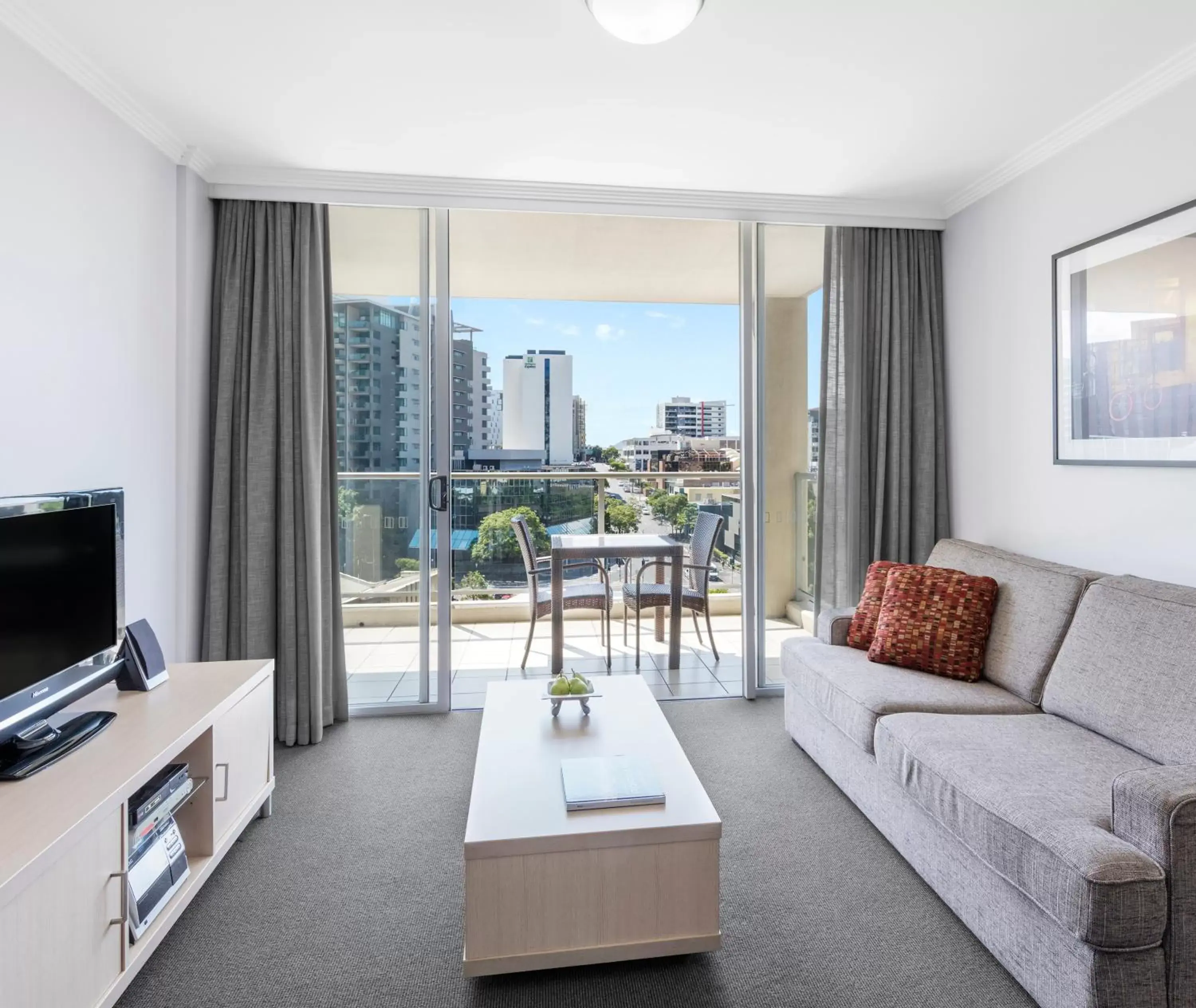 TV and multimedia, Seating Area in Oaks Brisbane Lexicon Suites