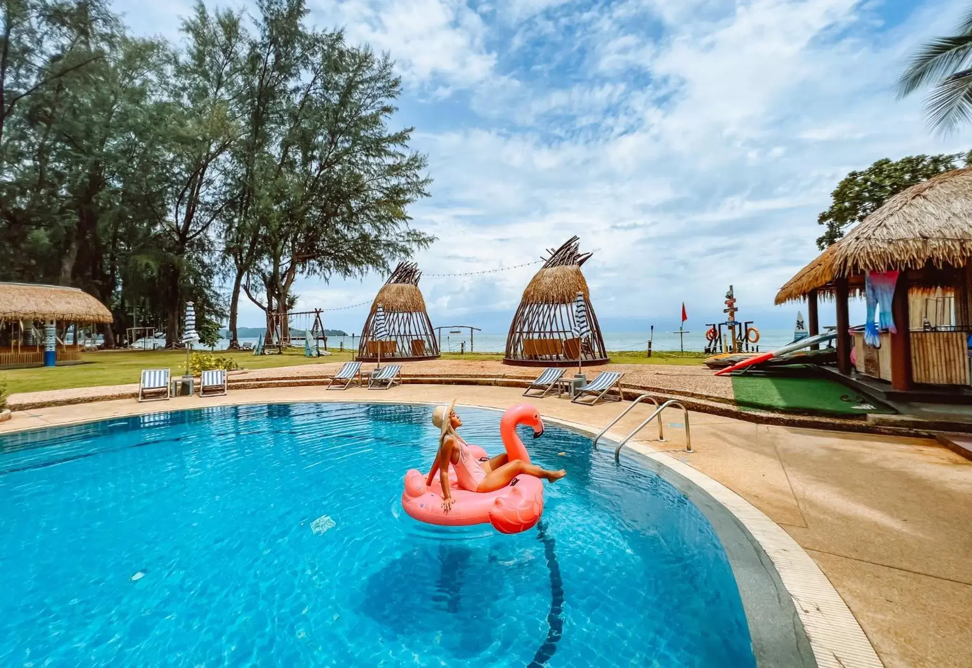 Beach, Swimming Pool in Khaolak Emerald Surf Beach Resort and Spa - SHA Extra Plus