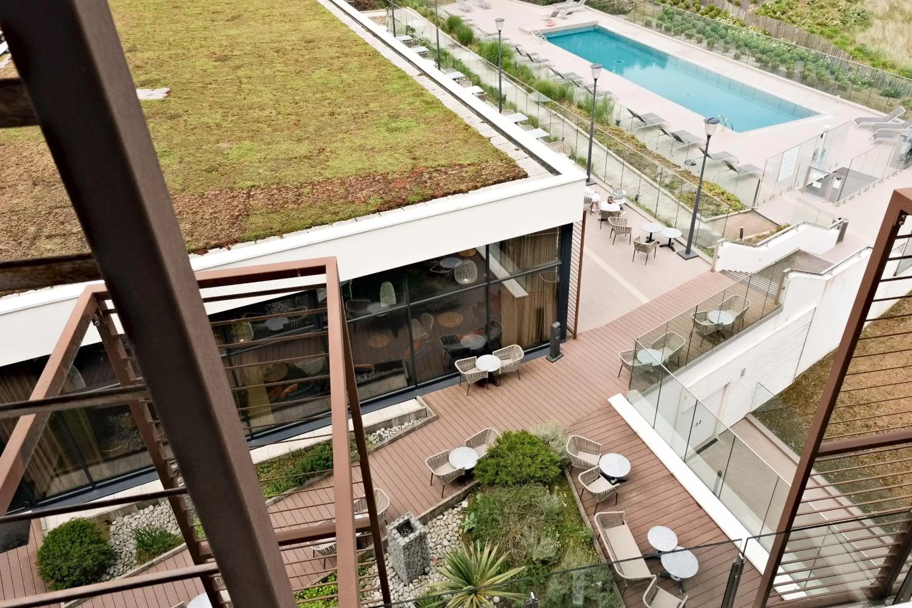 Patio, Bird's-eye View in Thalazur Cabourg - Hôtel & Spa