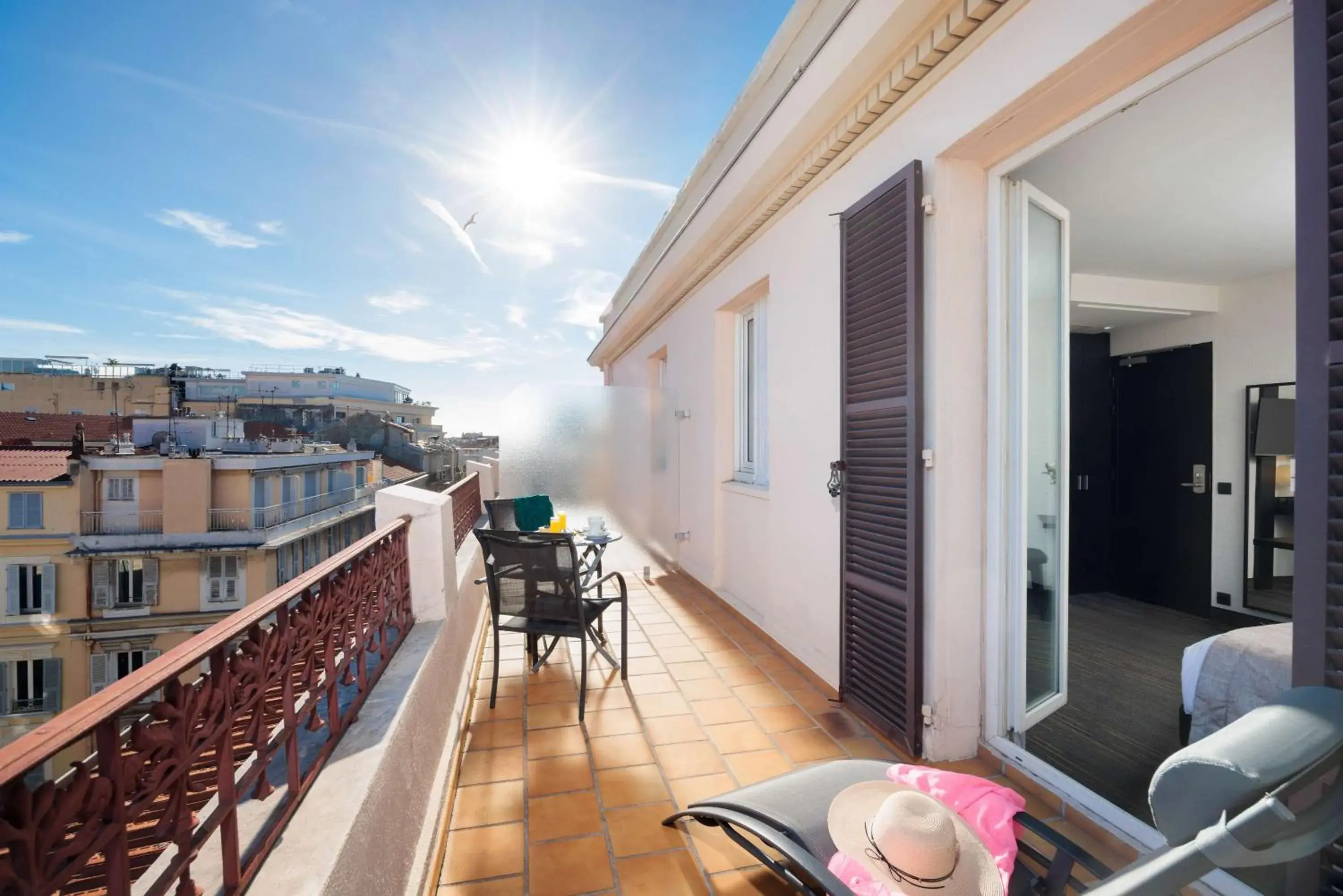 Bedroom, Balcony/Terrace in Best Western Plus Hôtel Massena Nice
