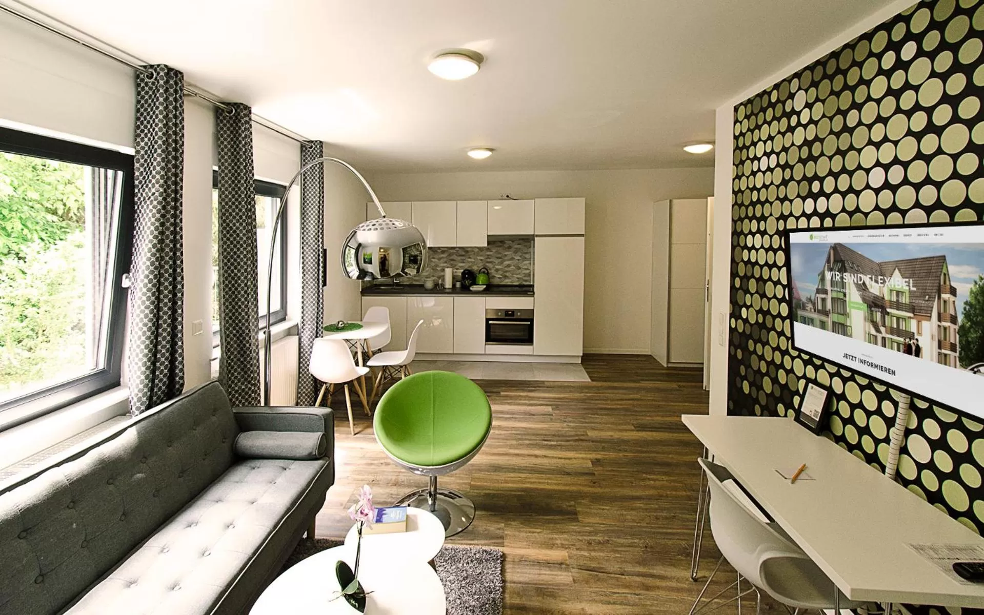 Kitchen or kitchenette in Eco Smart Apartments Nürnberg Süd