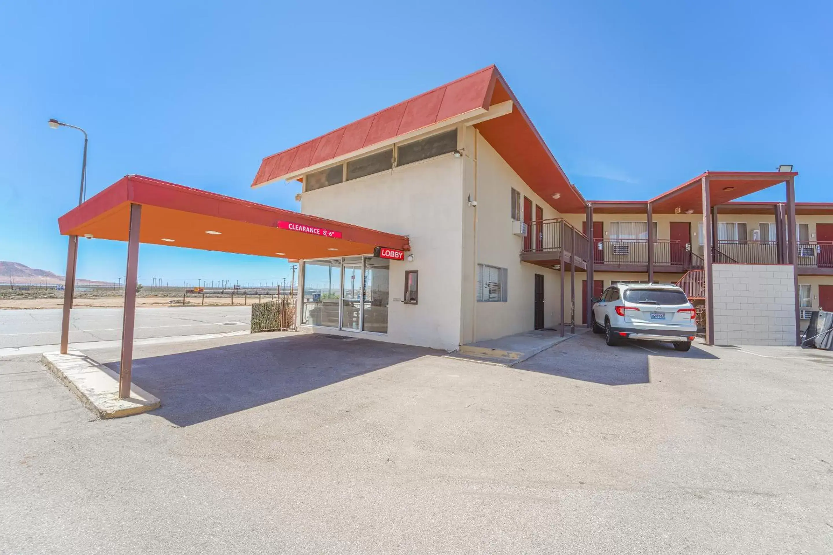 Parking, Property Building in Mojave Hotel