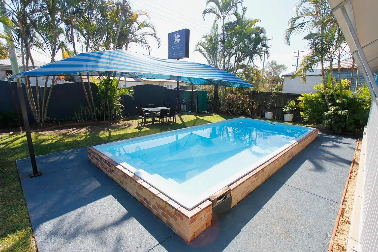 Swimming Pool in Blue Shades Motel