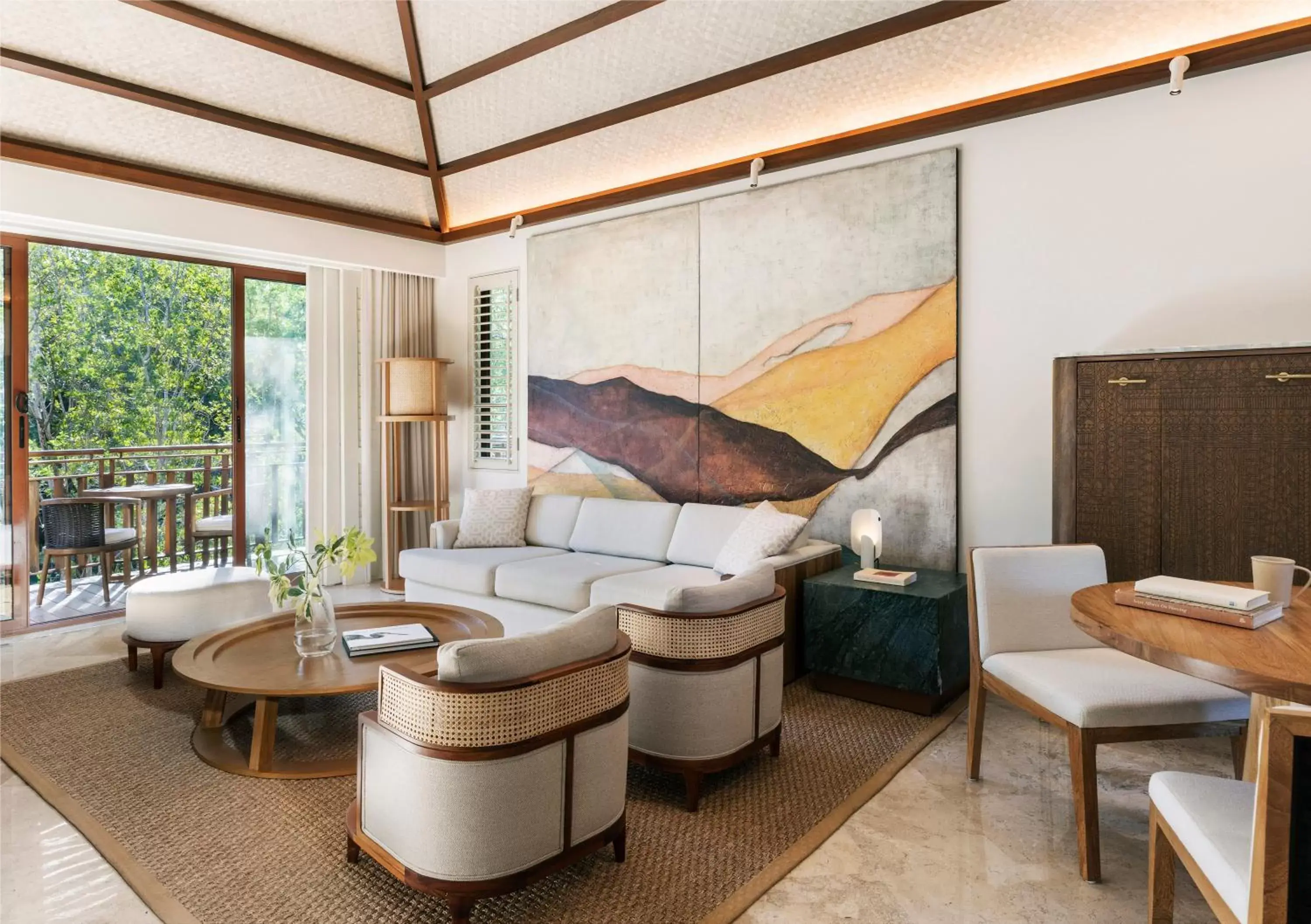 Living room, Bathroom in Fairmont Mayakoba Riviera Maya - All Inclusive