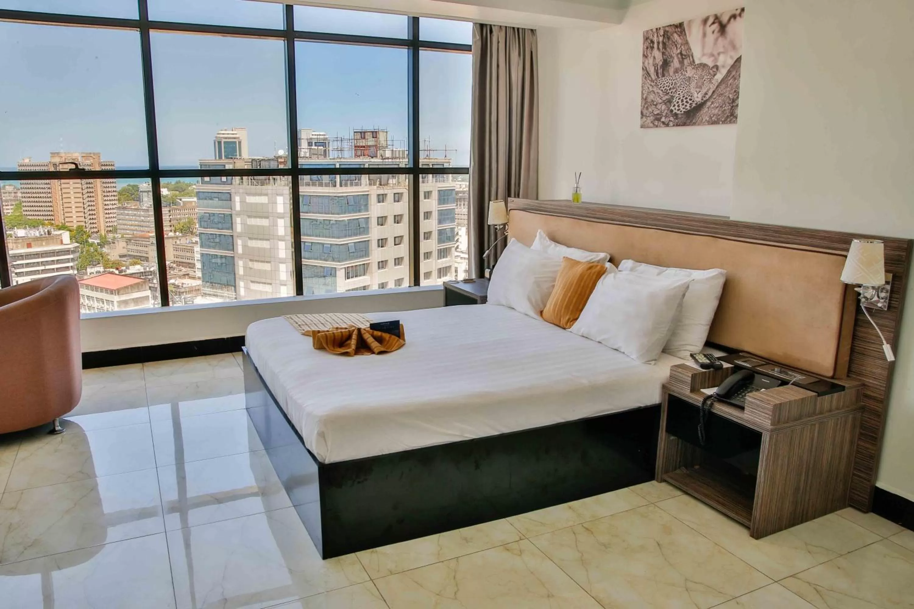 Bed in Golden Tulip Dar Es Salaam City Center Hotel