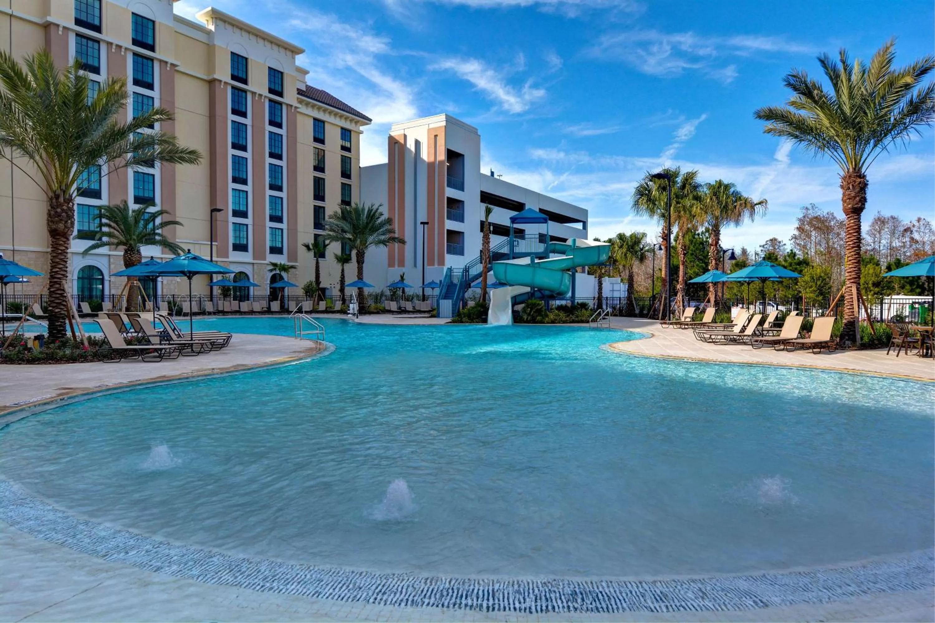 Pool view in Home2 Suites By Hilton Orlando Flamingo Crossings, FL