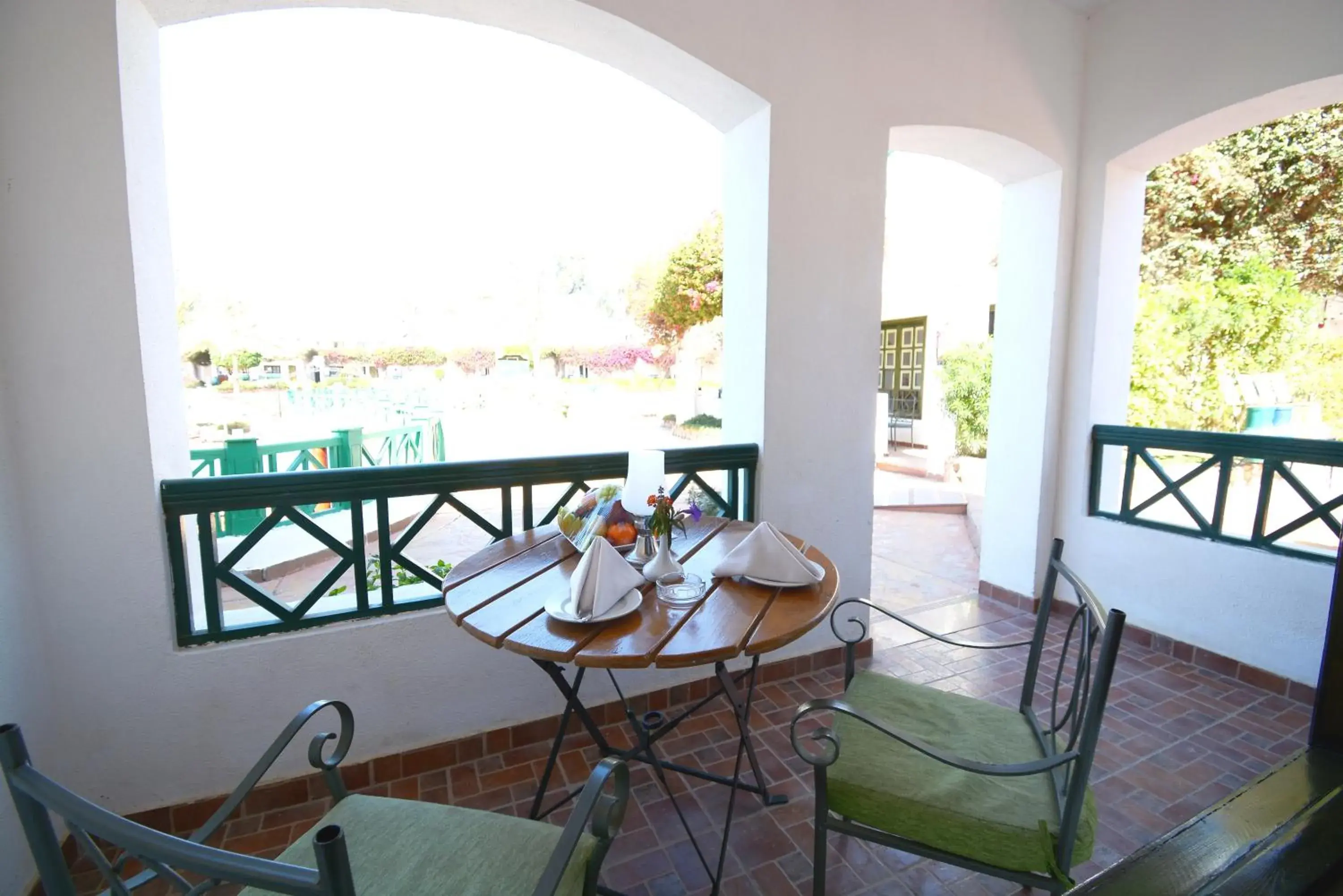 Pool view, Balcony/Terrace in Verginia Sharm Resort & Aqua Park