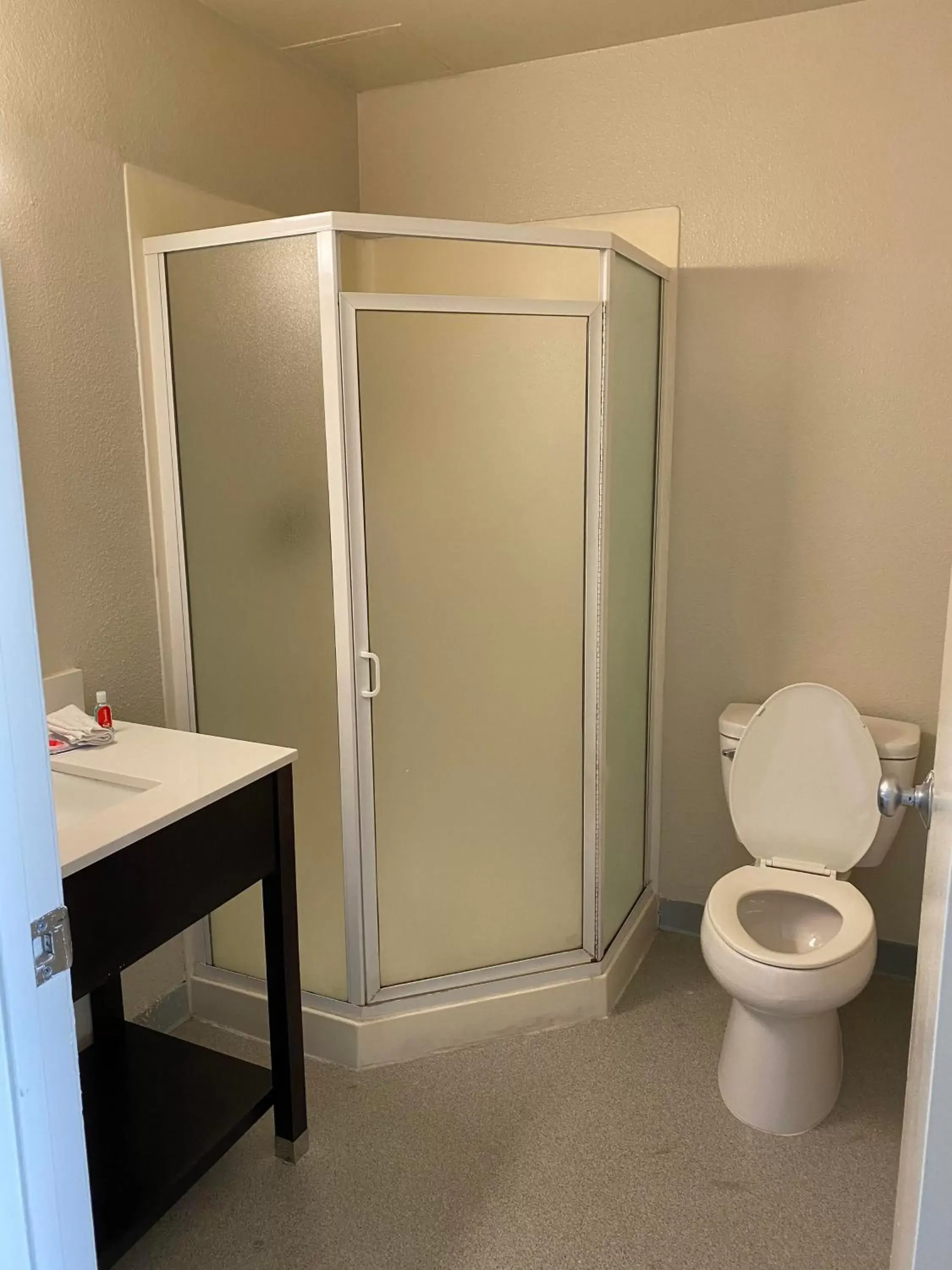 Bathroom in Econo Lodge Stockton near I-5 Fairgrounds