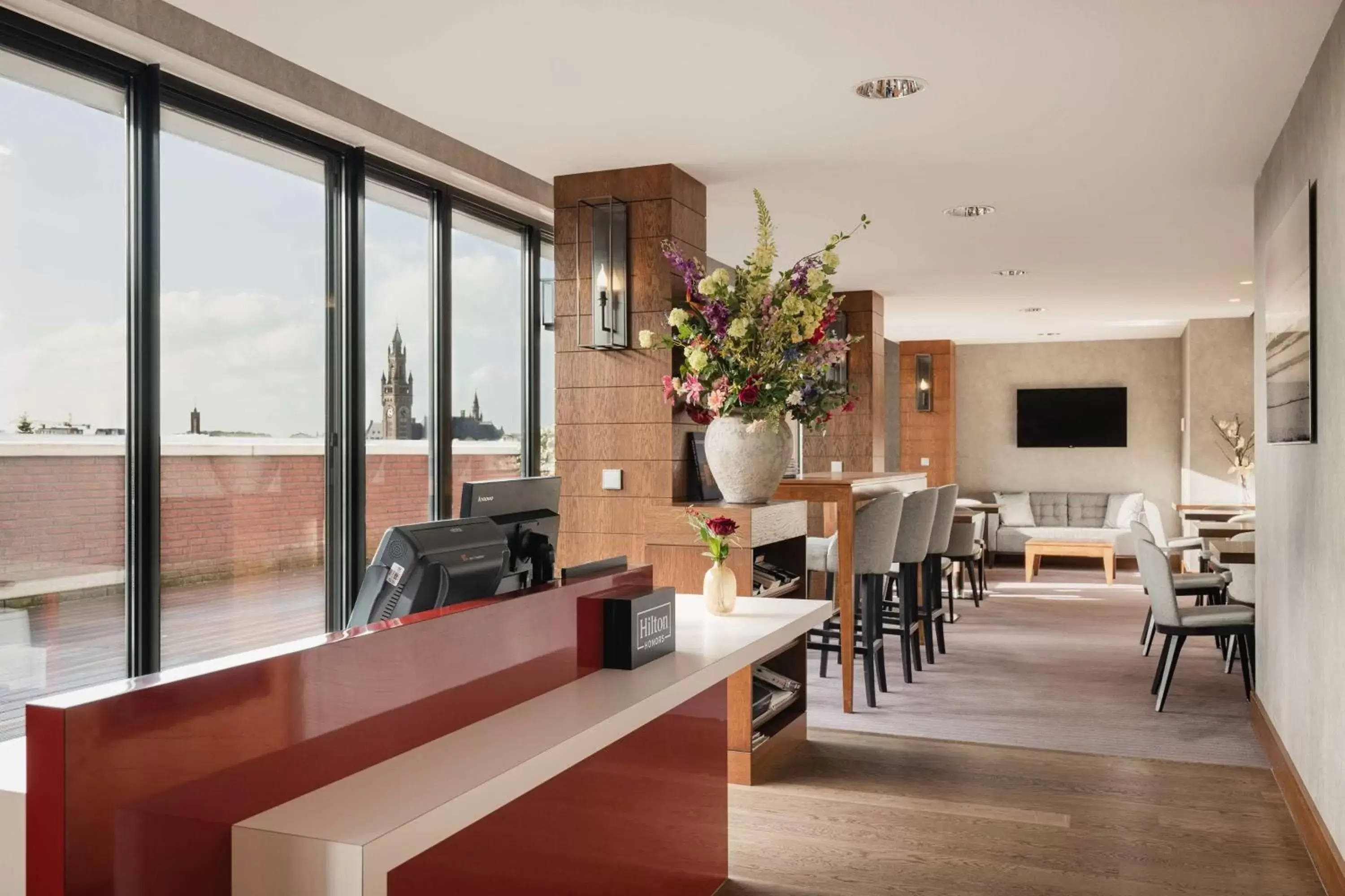 Lobby or reception in Hilton The Hague Lobby or reception in Hilton The Hague