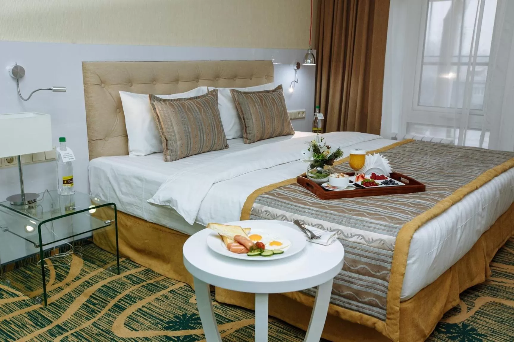 Bed in Hotel Kazzhol Almaty