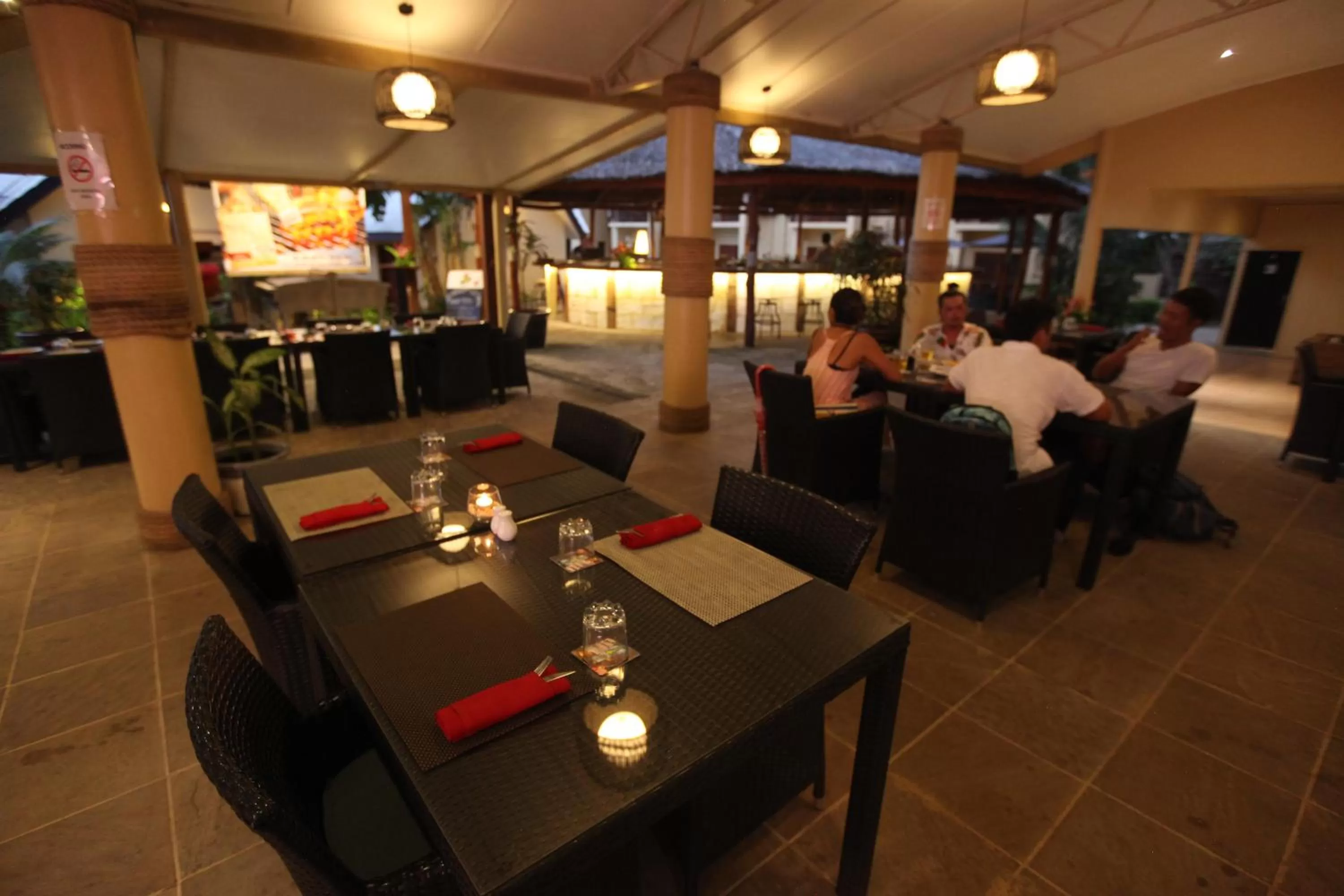 Dining area in Moorings Hotel