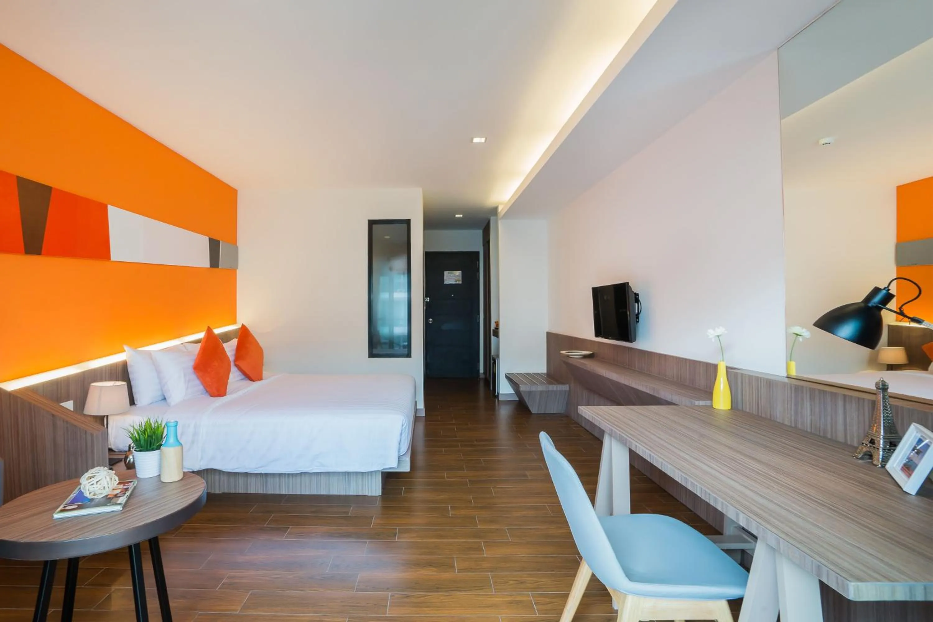 Bed in J Inspired Hotel Pattaya